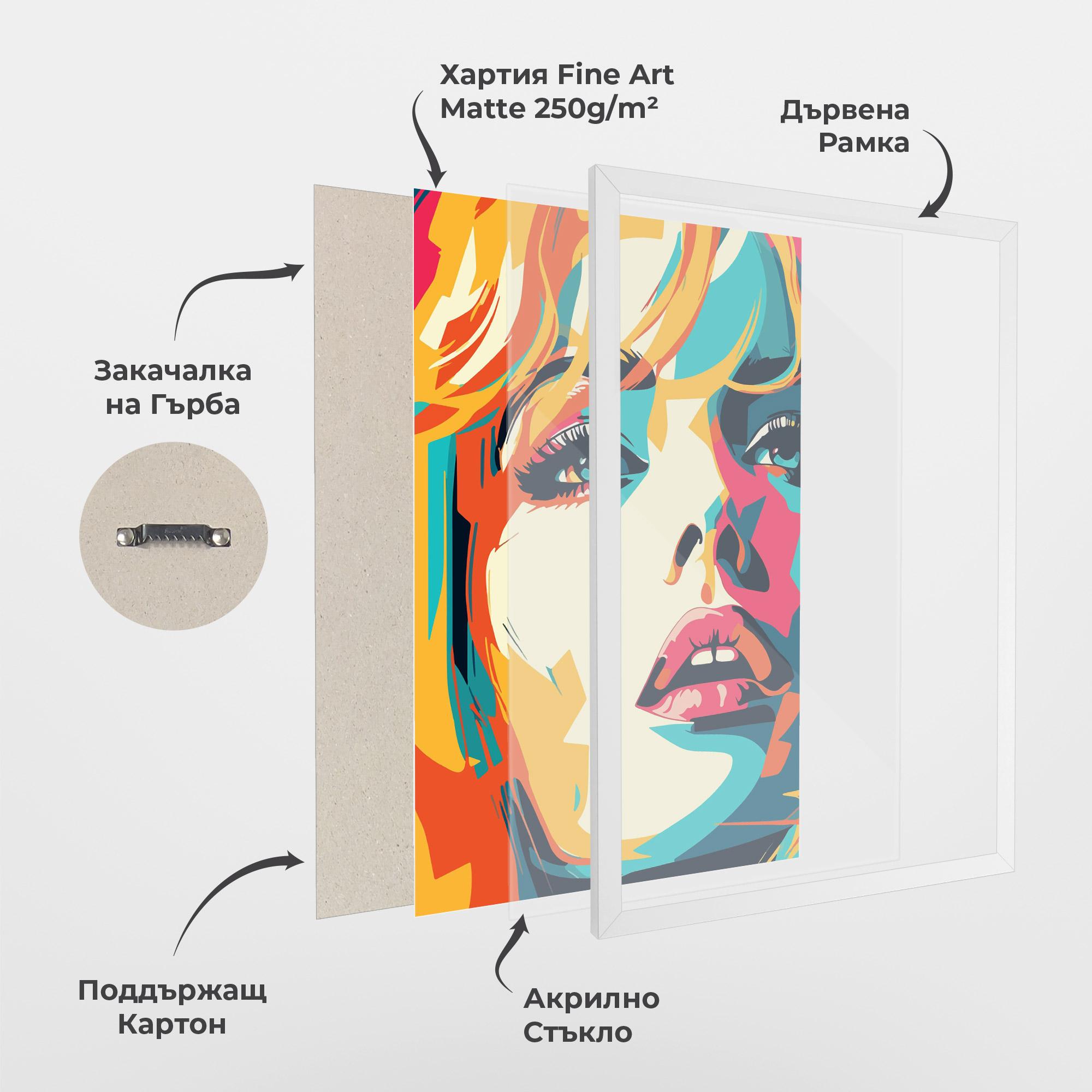 Рамкиран постер Blonde Girl Portrait mockup 1