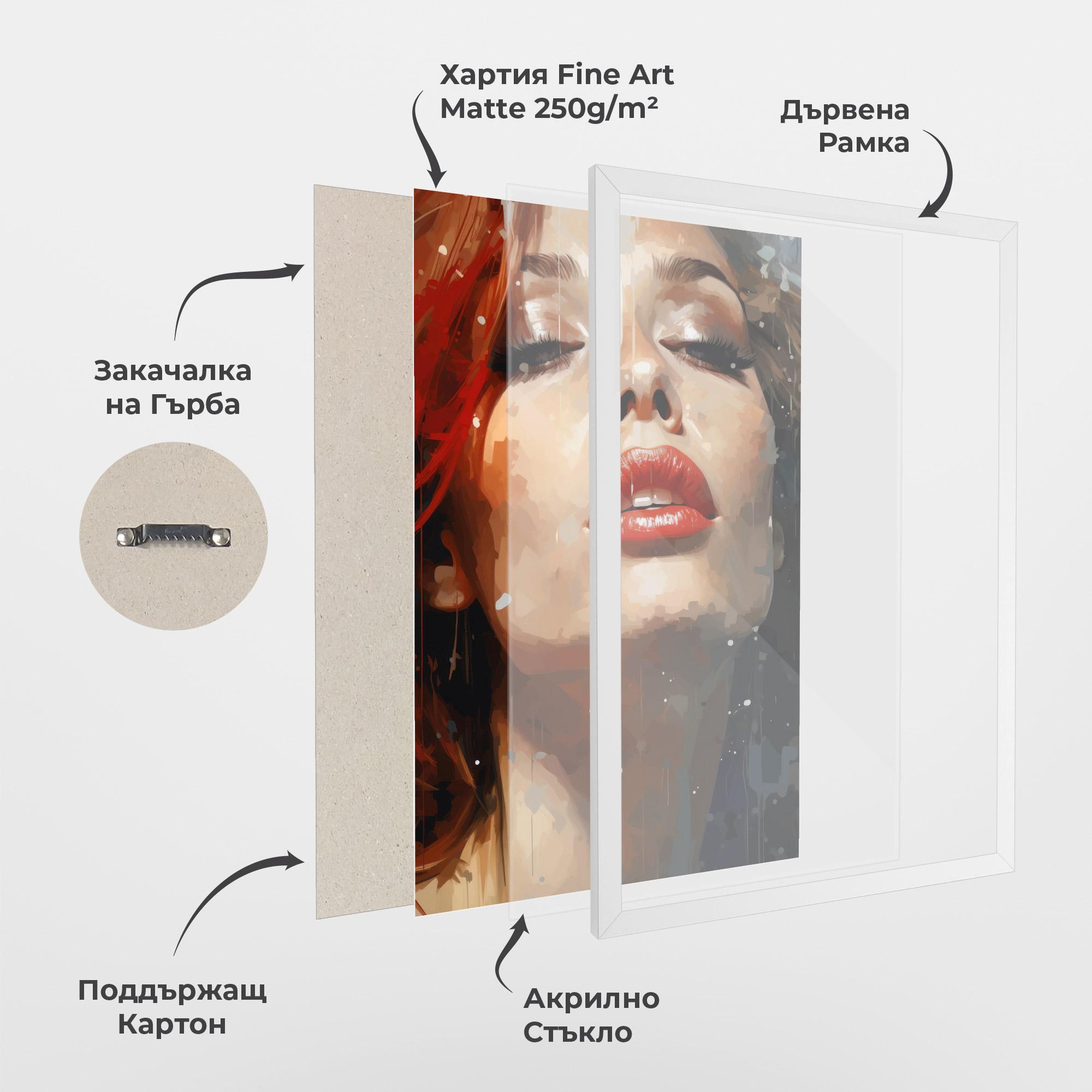 Рамкиран постер Close Up Look Portrait mockup 1