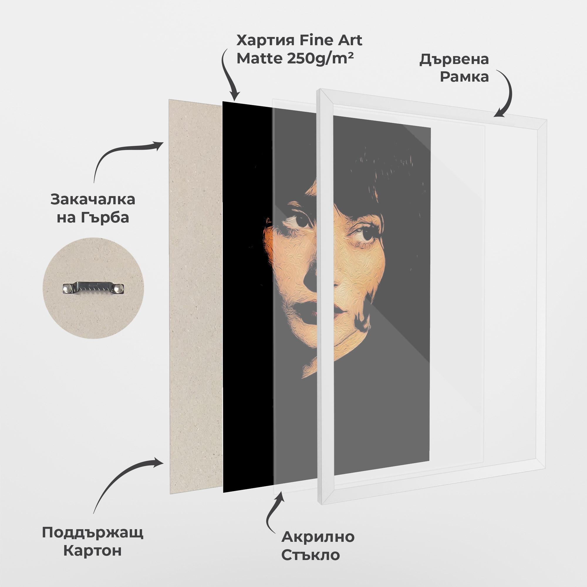 Рамкиран постер Light Portrait mockup 1