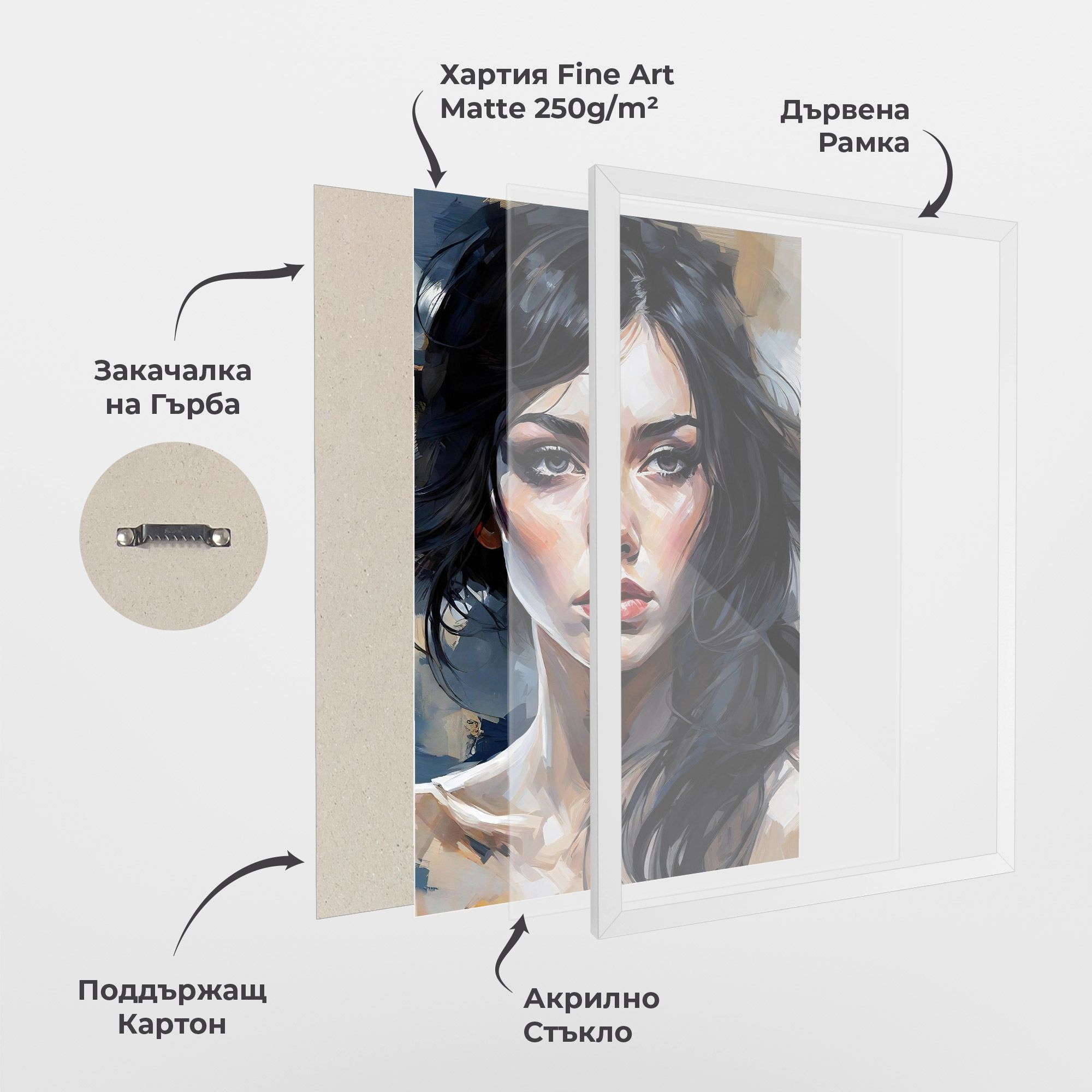 Long Black Hair Portrait mockup 1