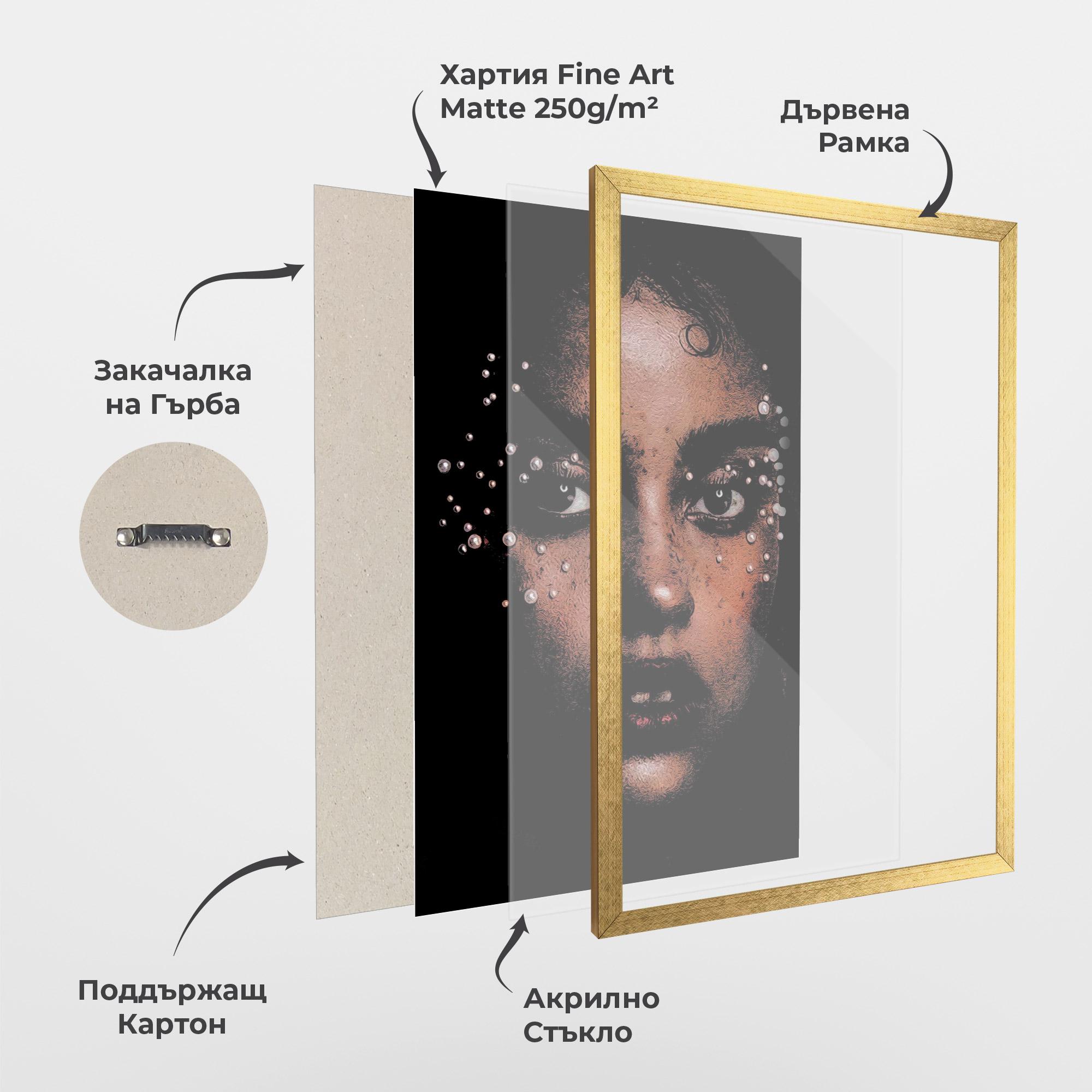 Рамкиран постер Pearl Portrait mockup 1