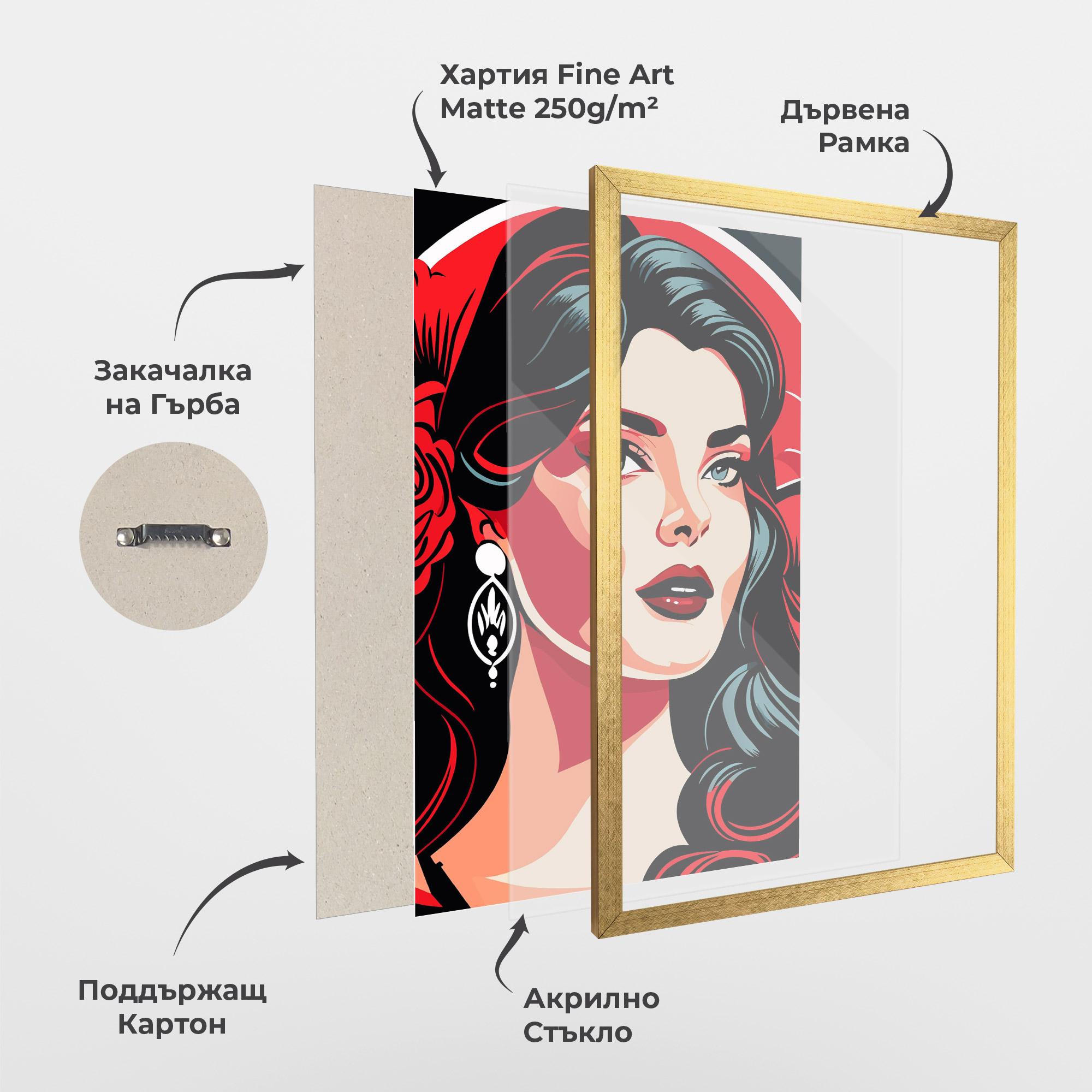 Рамкиран постер Red Light Portrait mockup 1