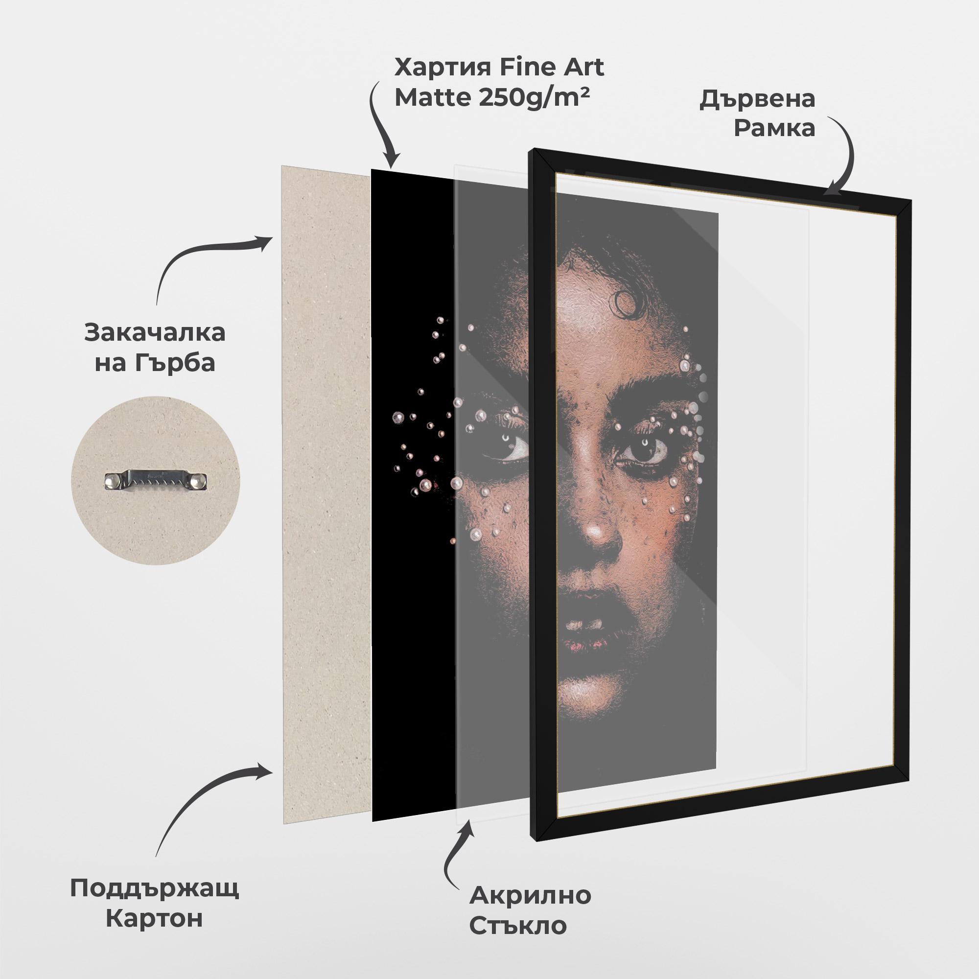 Рамкиран постер Pearl Portrait mockup 1