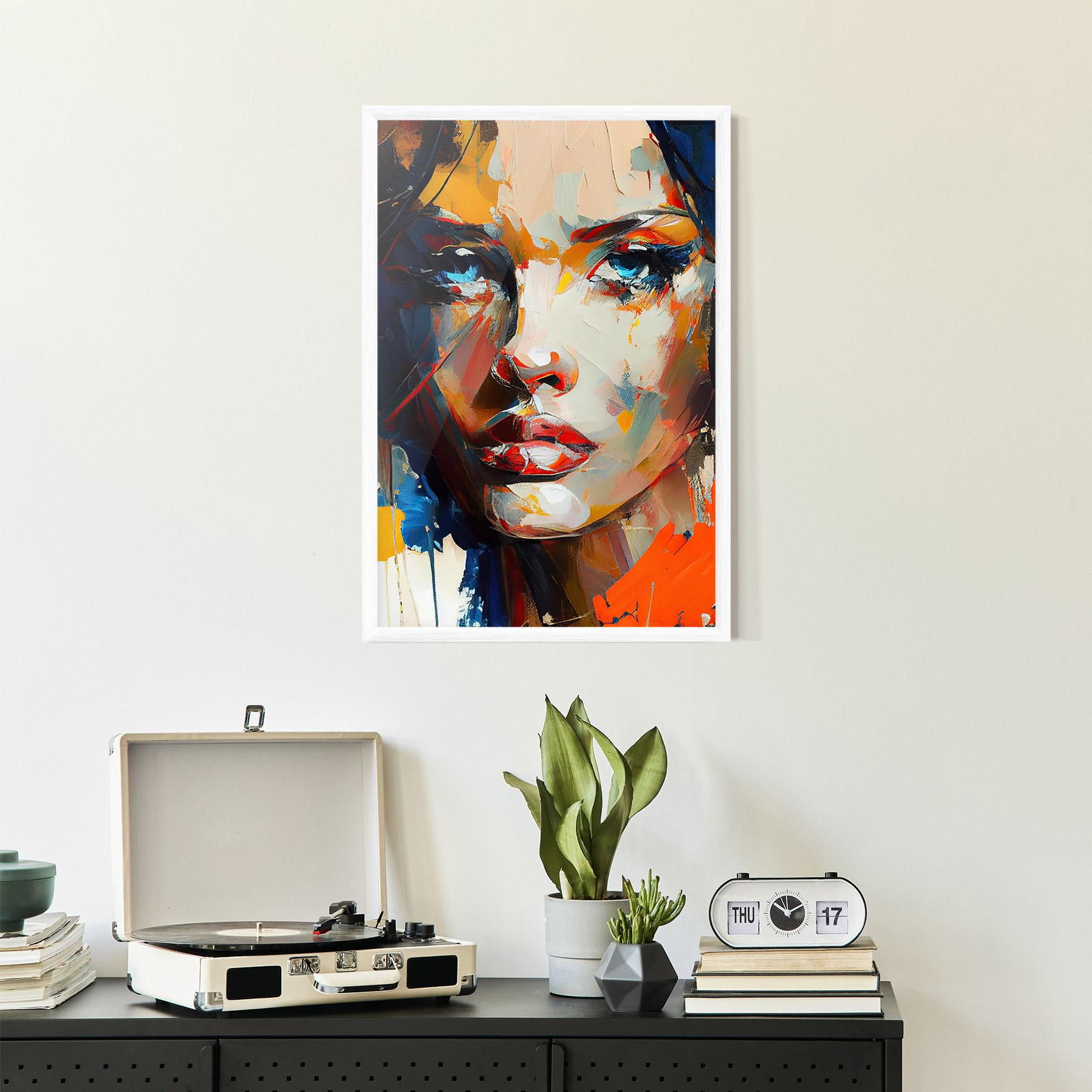 Рамкиран постер Beautiful Brunette Woman mockup 2