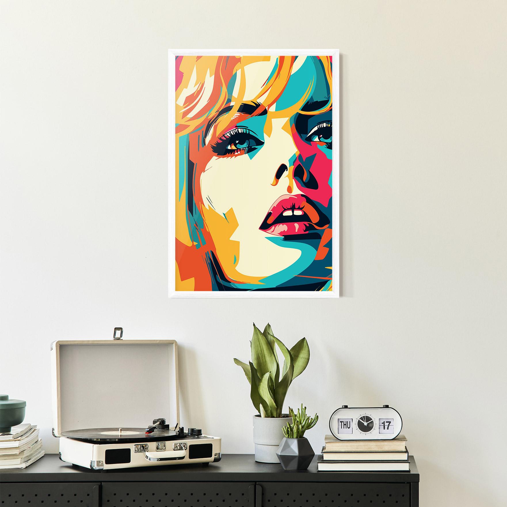 Рамкиран постер Blonde Girl Portrait mockup 2