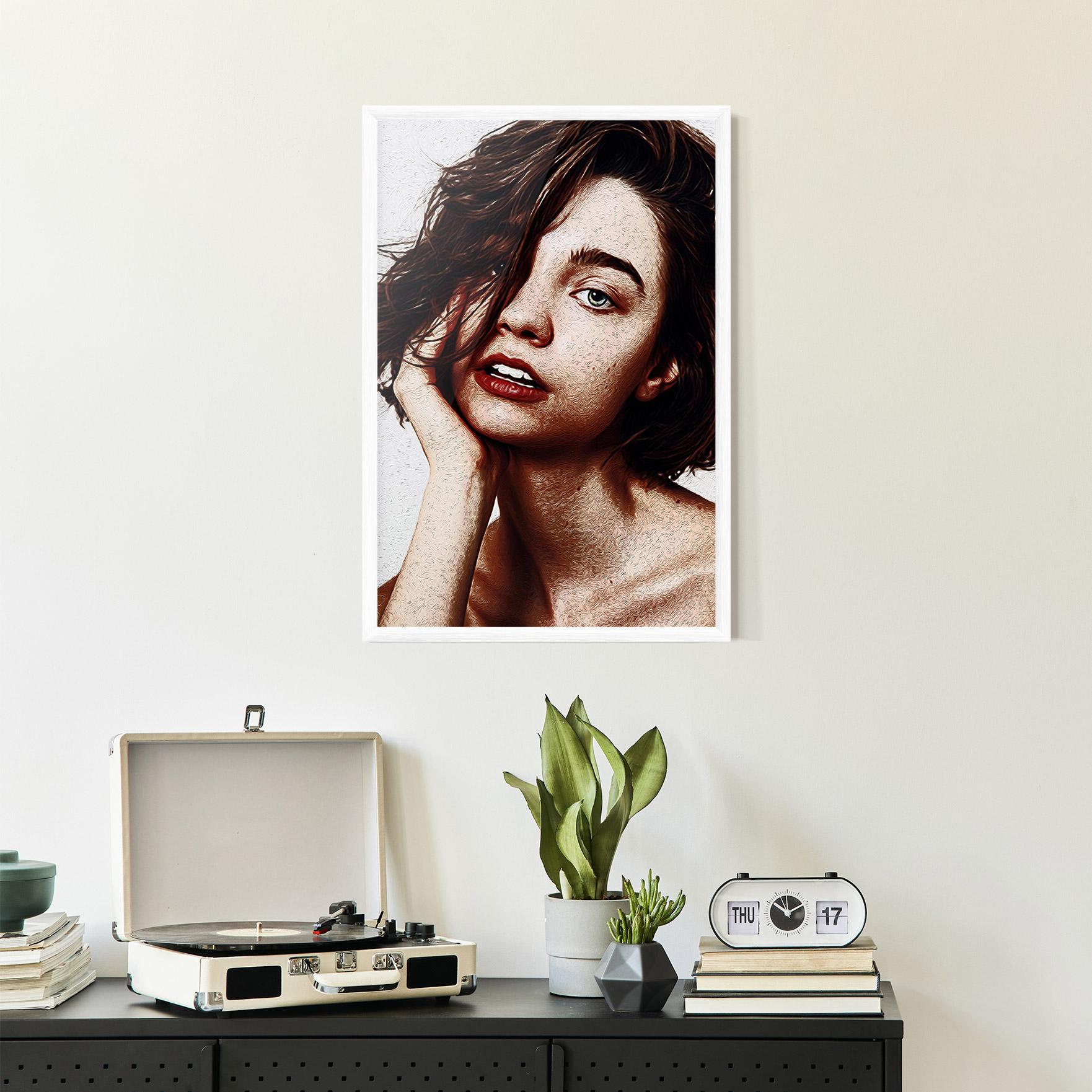 Рамкиран постер Grey Eye Portrait mockup 2