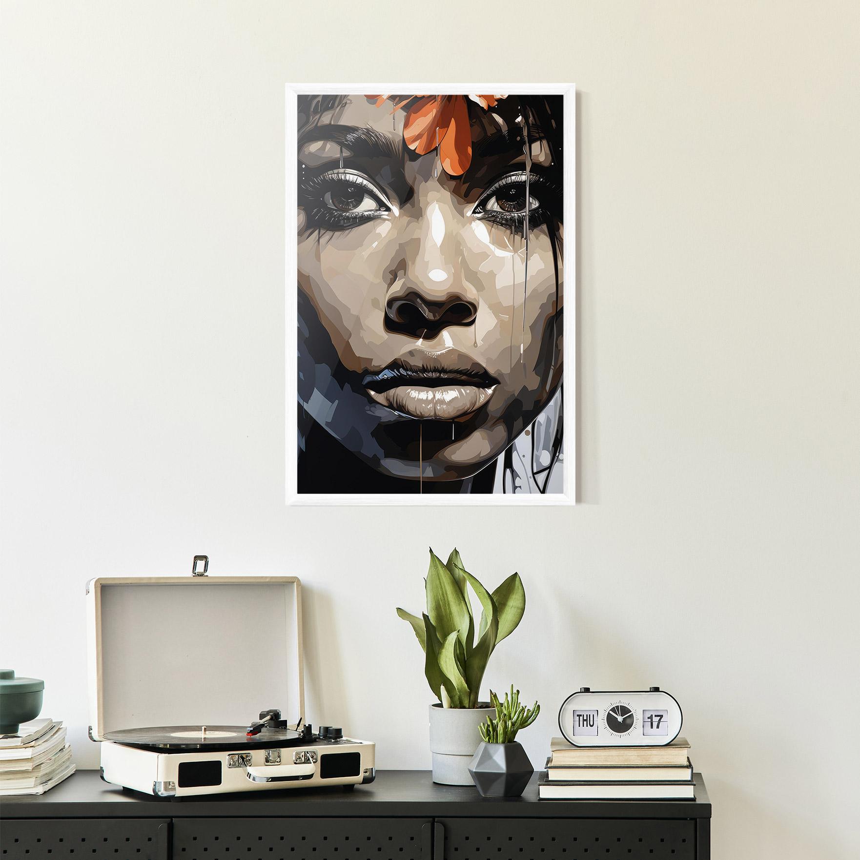 Рамкиран постер Pretty Girl Portrait mockup 2