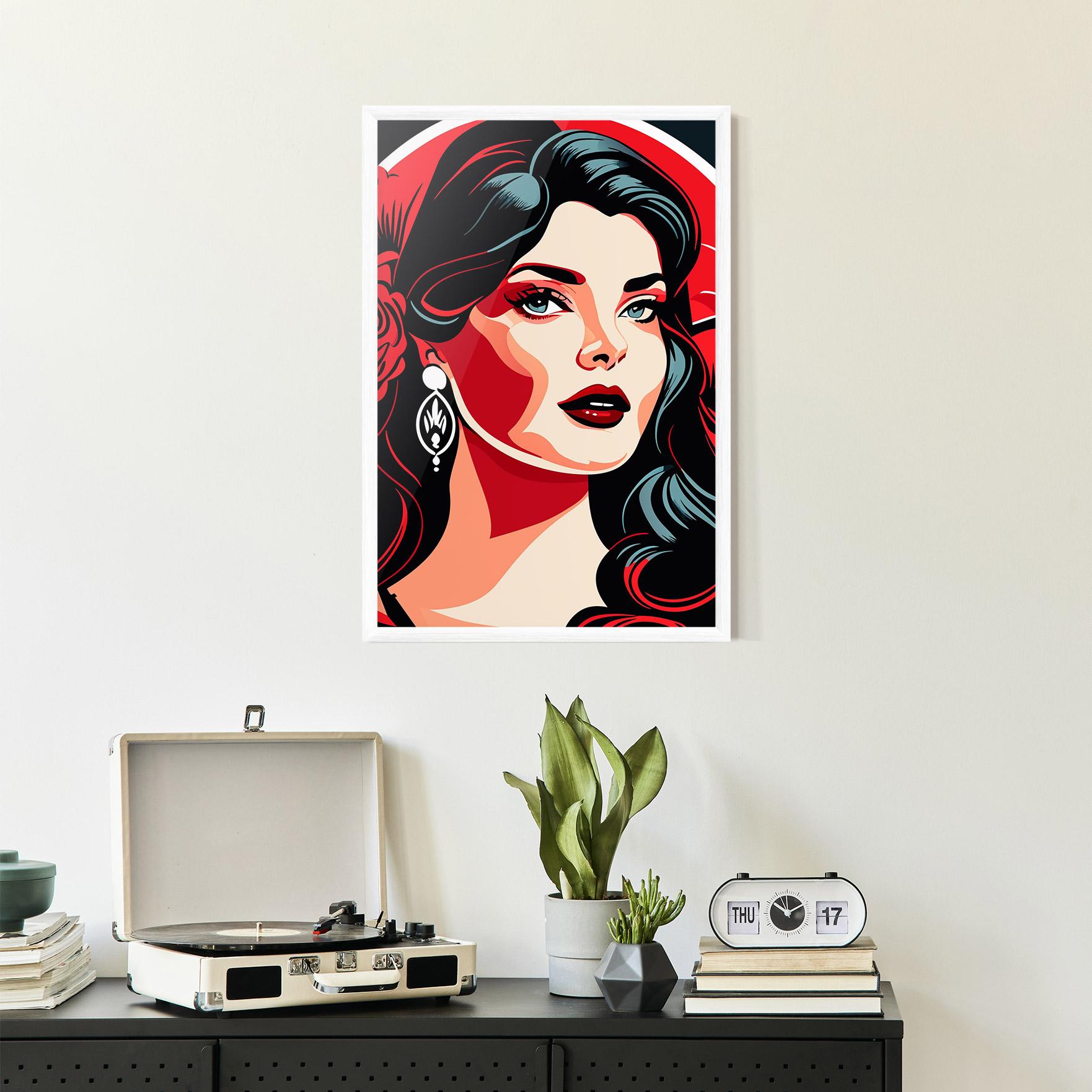 Рамкиран постер Red Light Portrait mockup 2