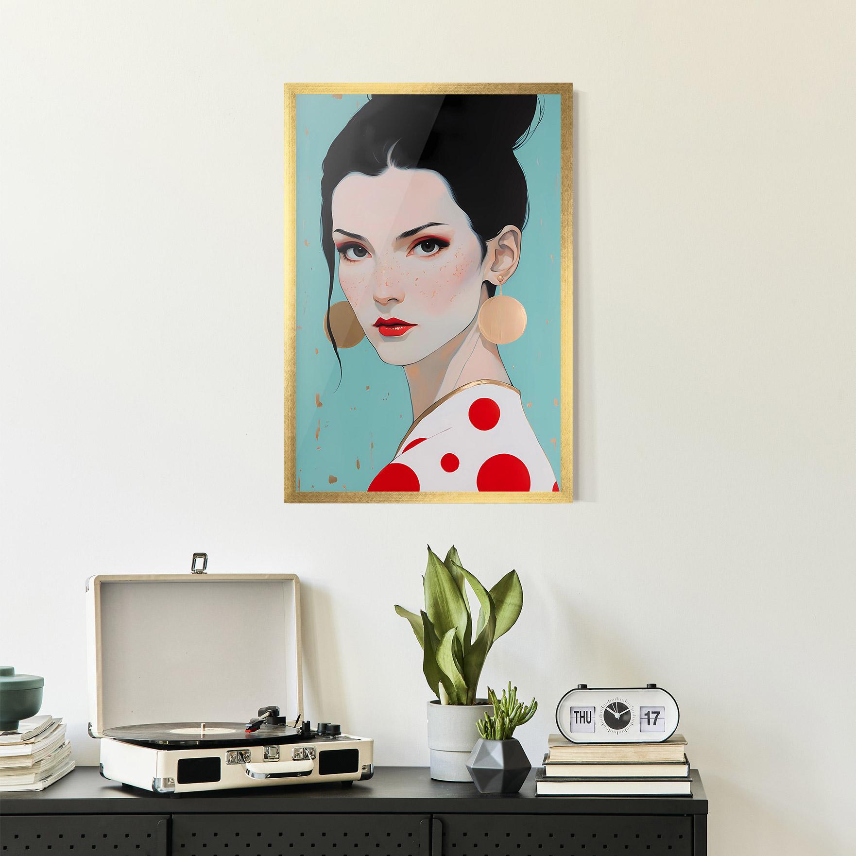 Рамкиран постер Asian Style Portrait mockup 2