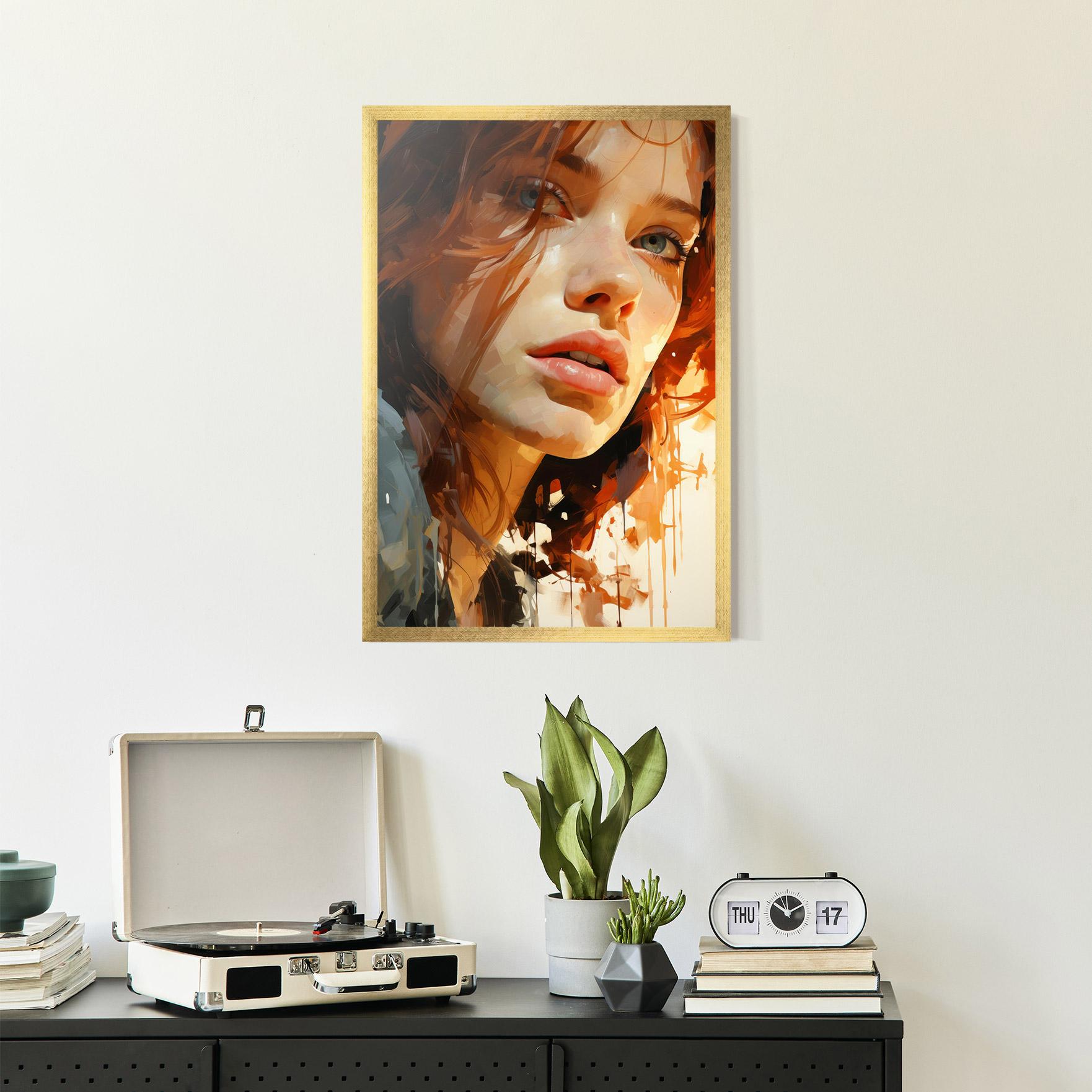 Рамкиран постер Pretty Woman Portrait mockup 2