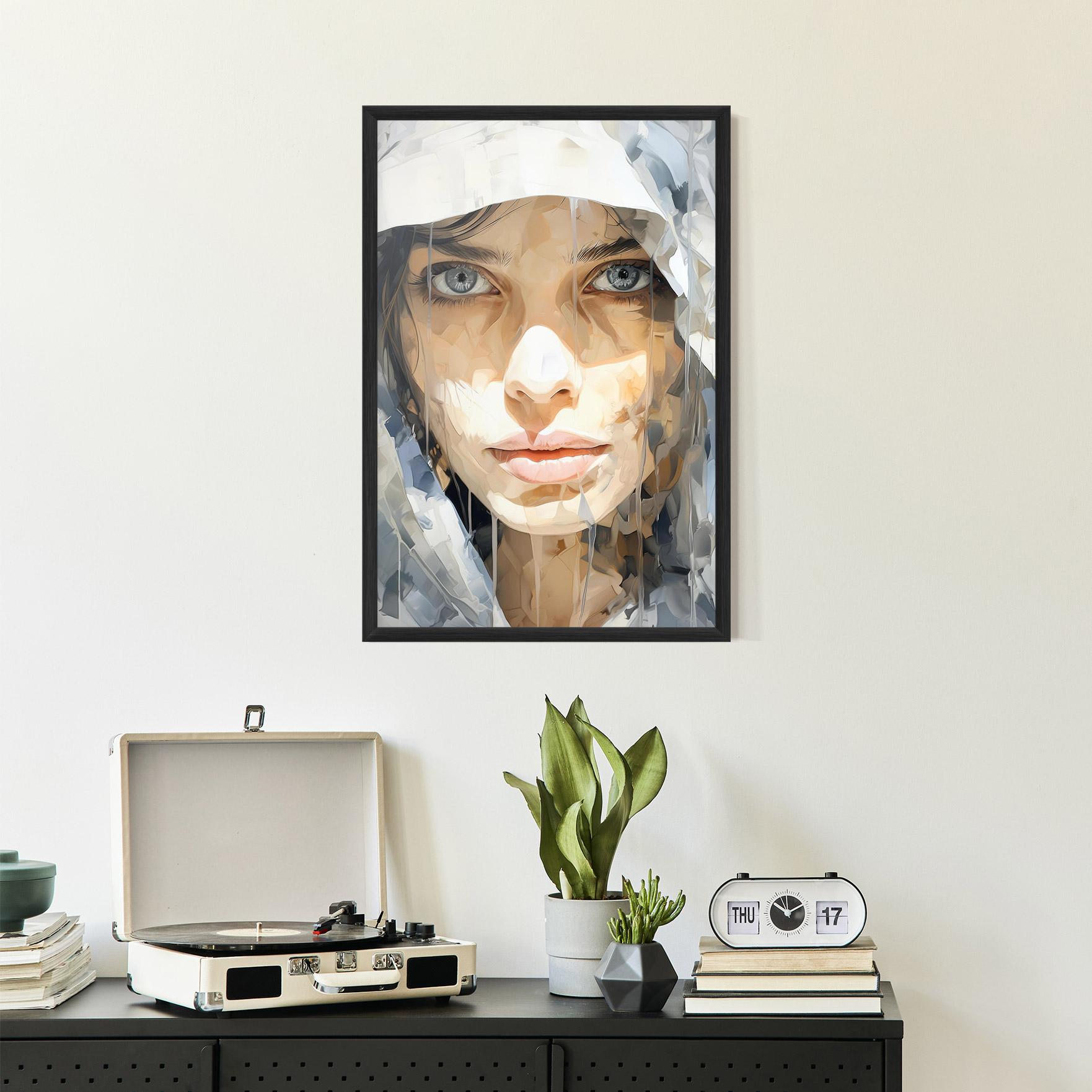 Рамкиран постер Close Up Portrait mockup 2