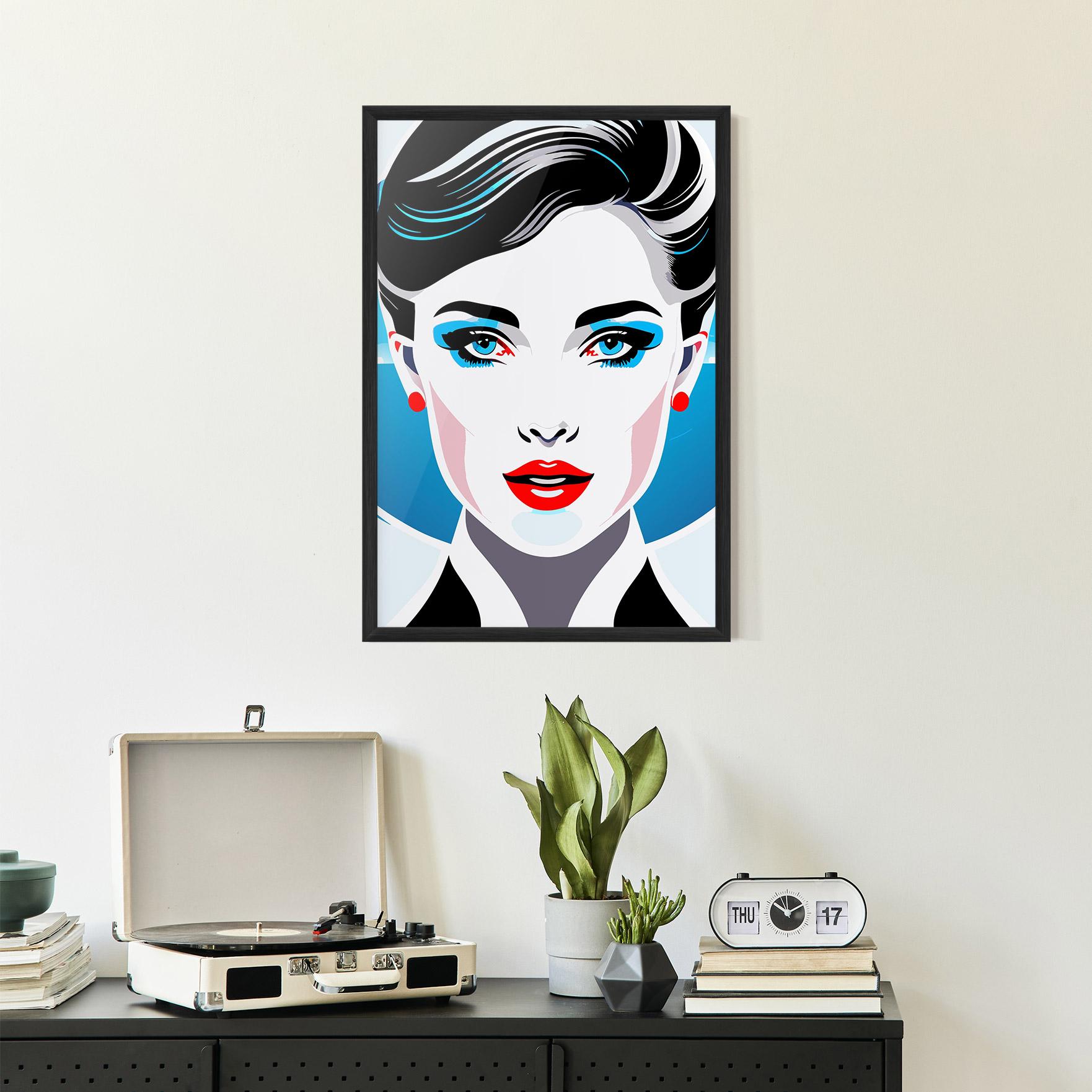 Рамкиран постер Smart Woman Portrait mockup 2