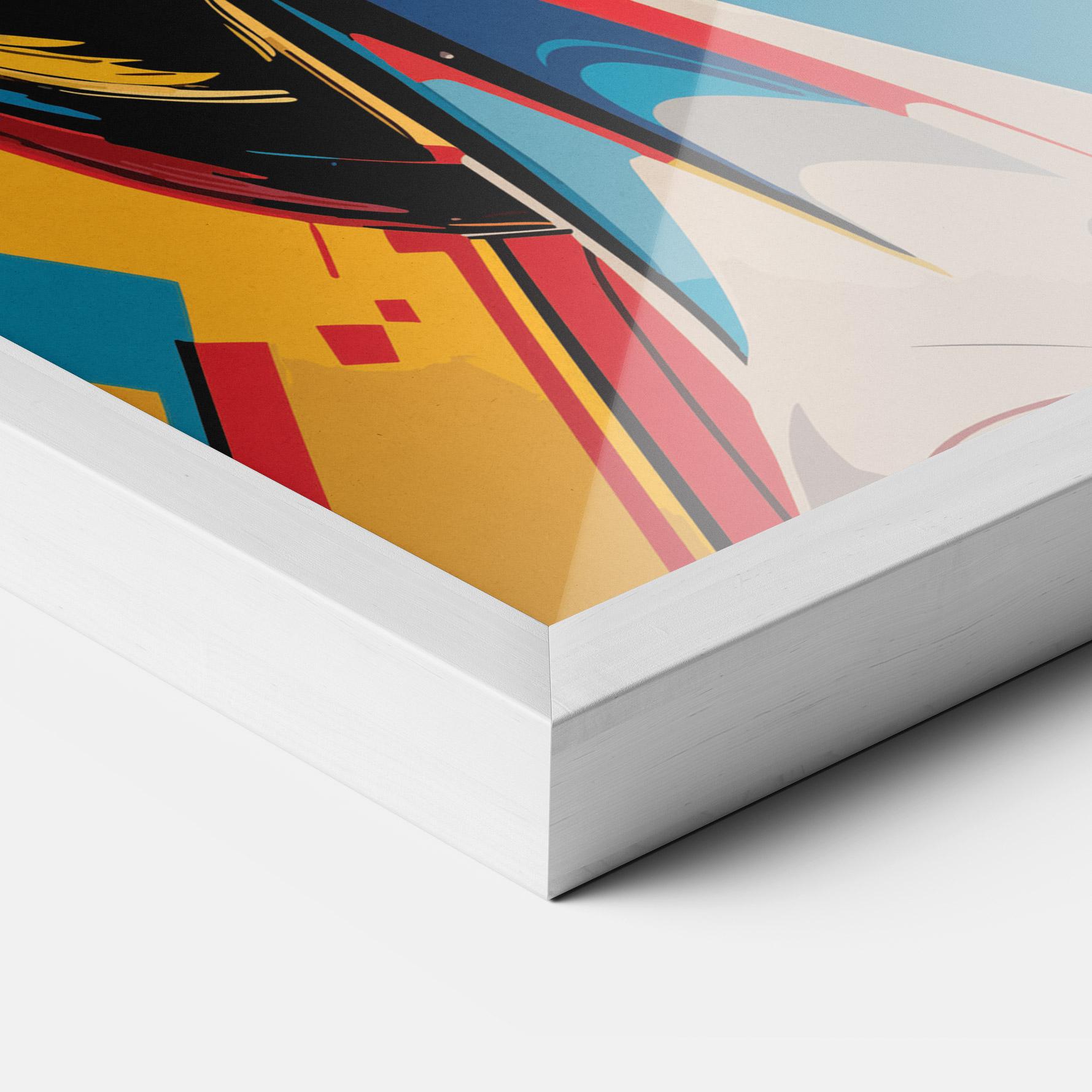 Рамкиран постер Colorful Portrait Lady mockup 3