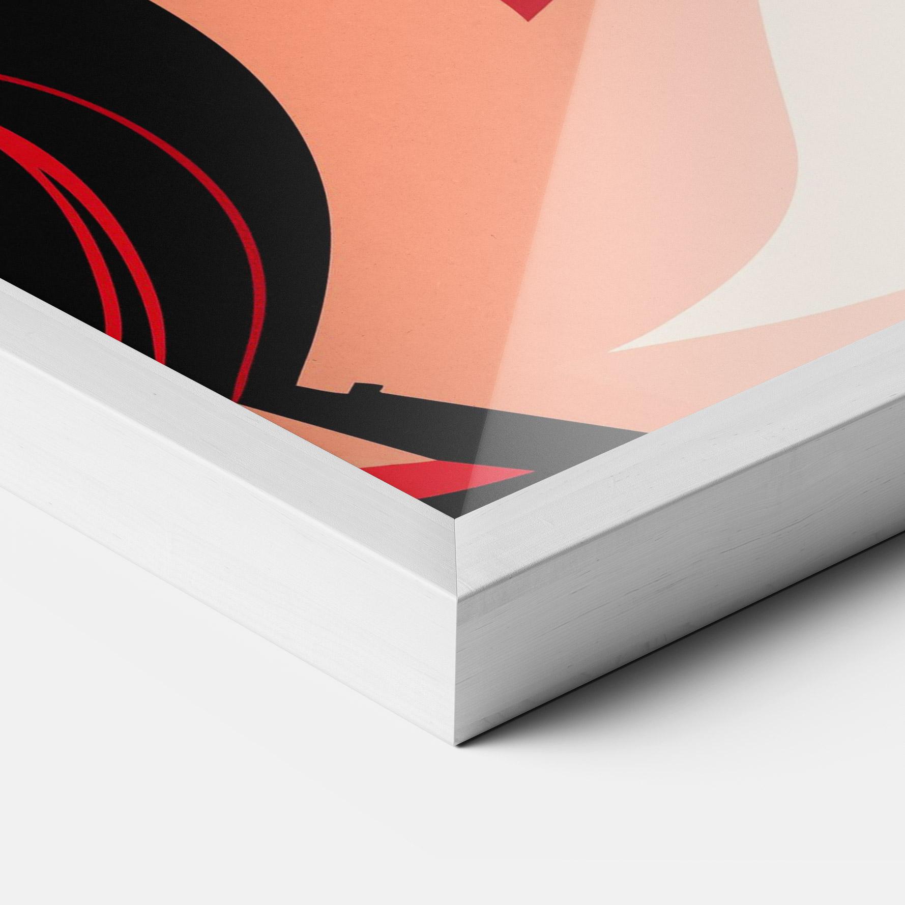 Рамкиран постер Red Light Portrait mockup 3