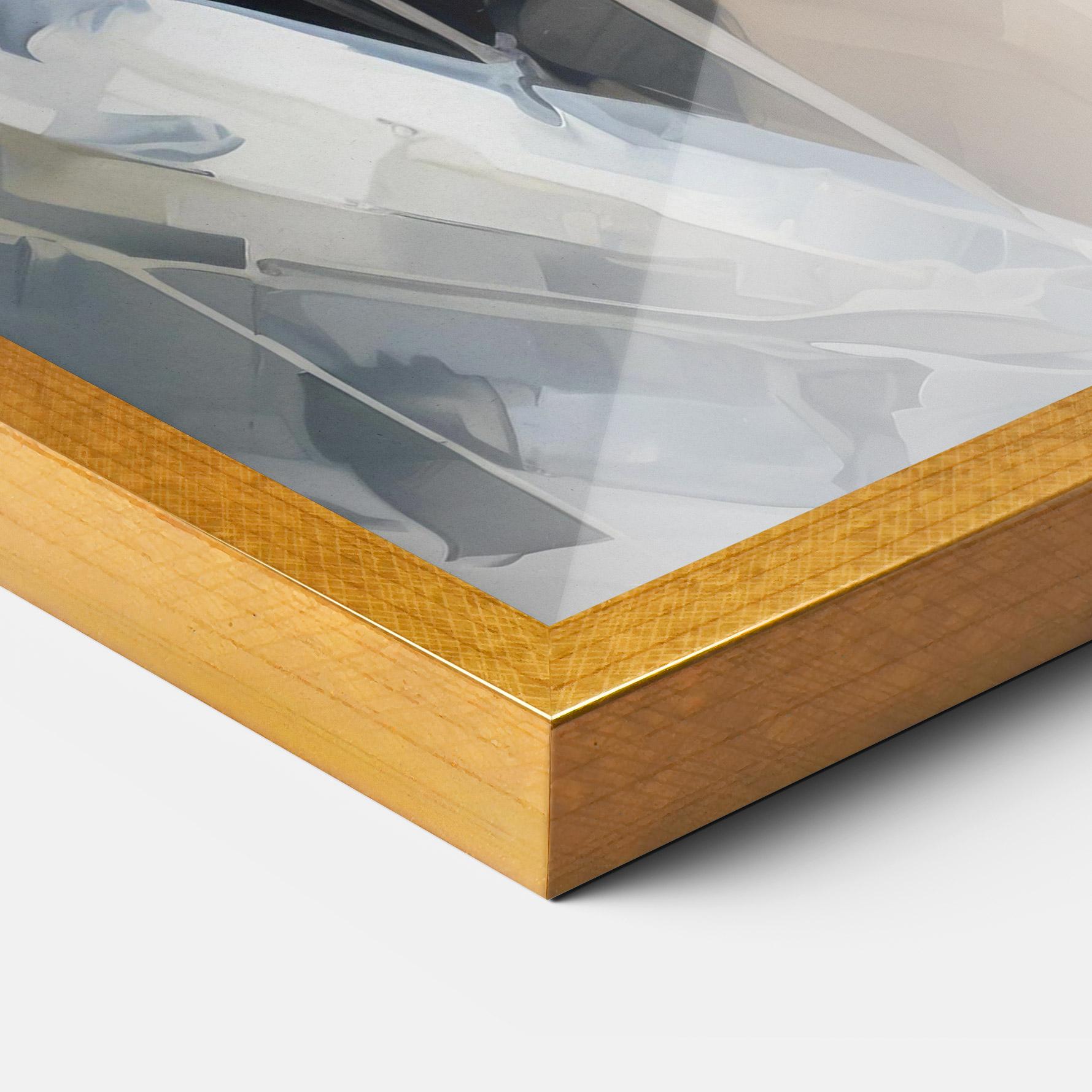 Рамкиран постер Close Up Portrait mockup 3