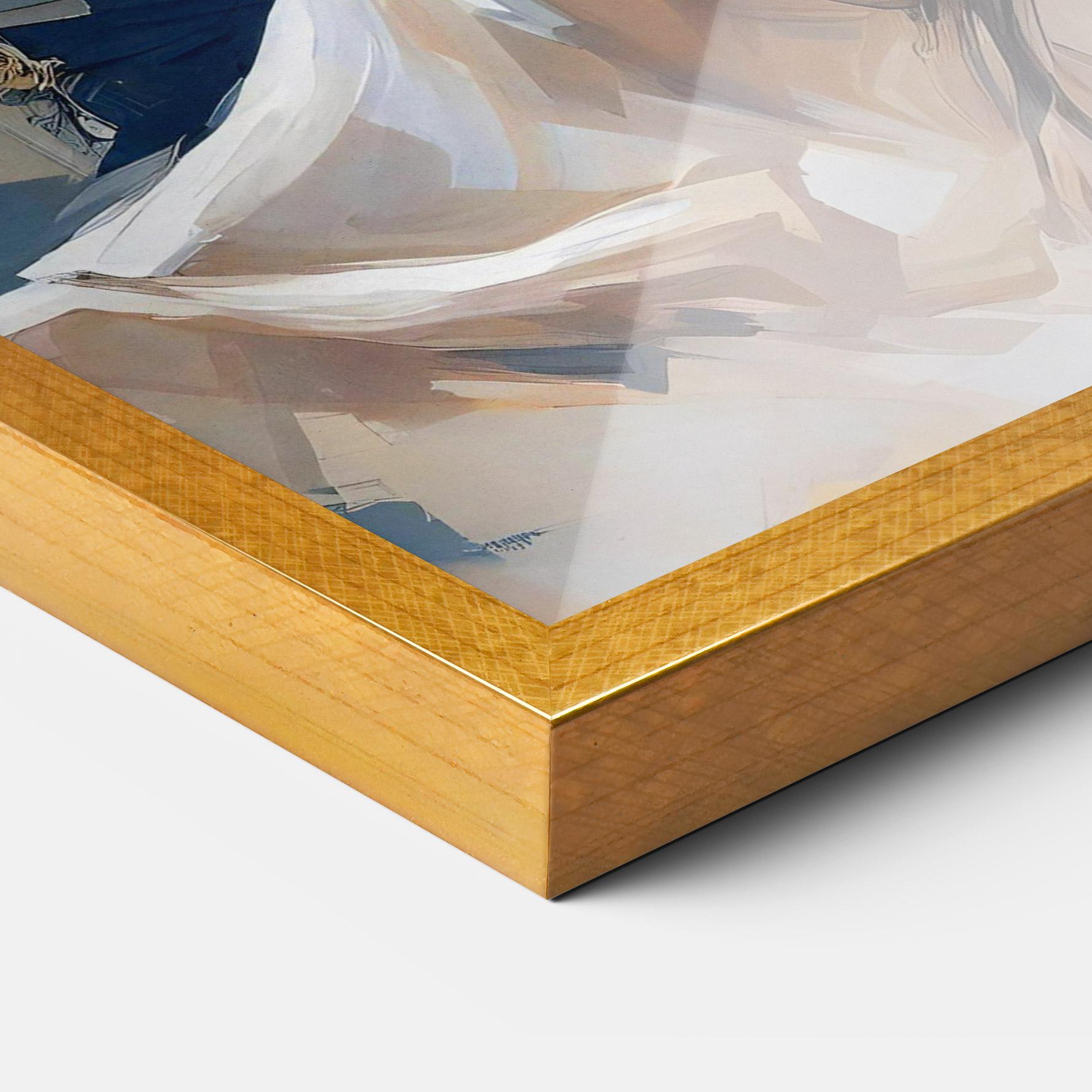 Рамкиран постер Long Black Hair Portrait mockup 3