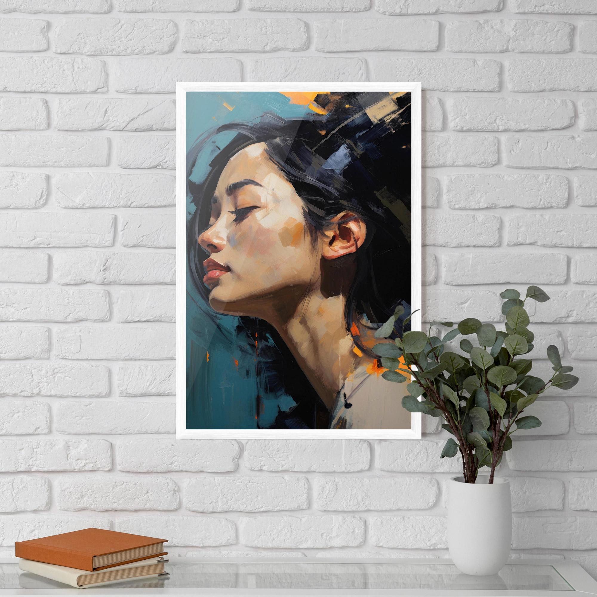 Рамкиран постер Acrylic Asian Portrait mockup 5