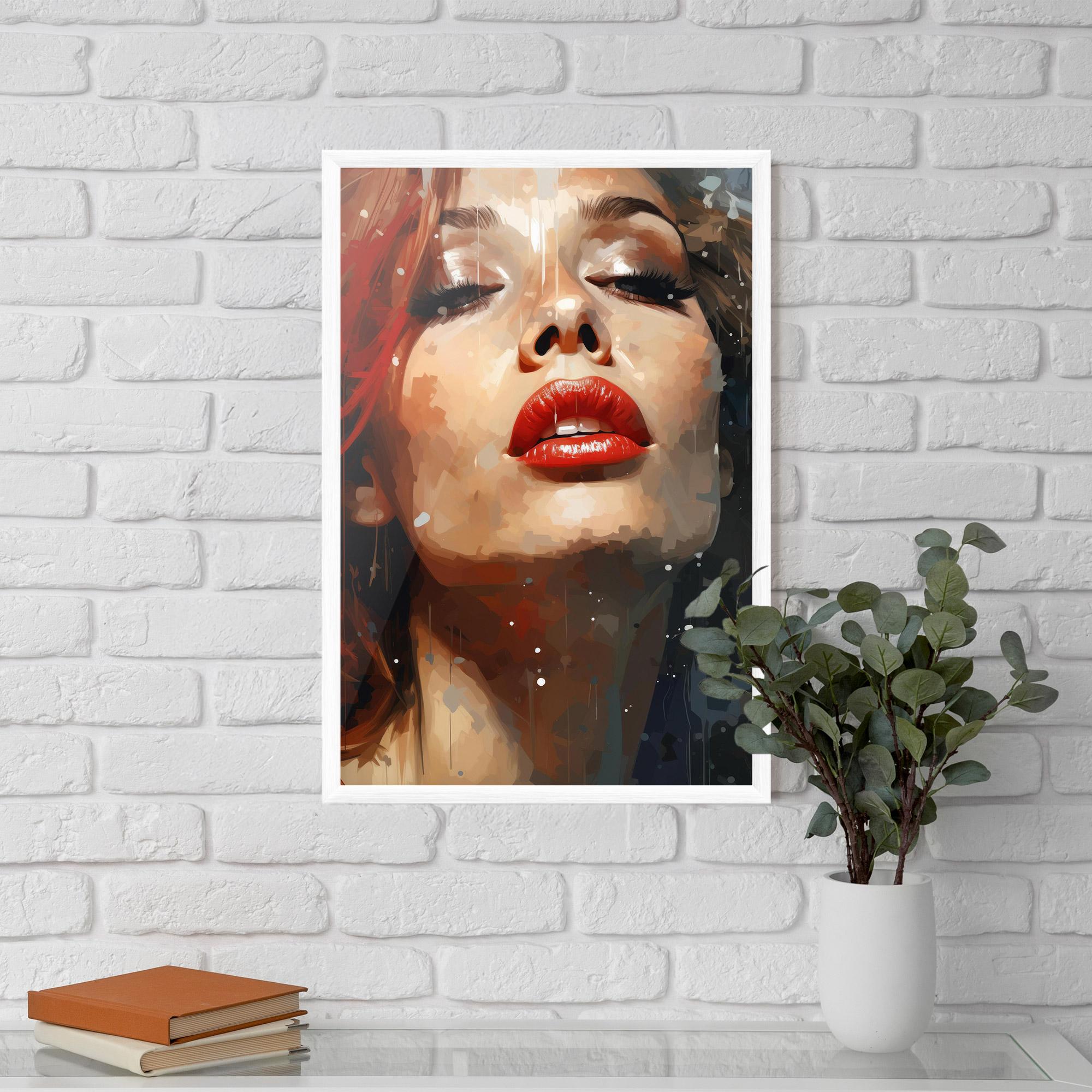 Рамкиран постер Close Up Look Portrait mockup 5