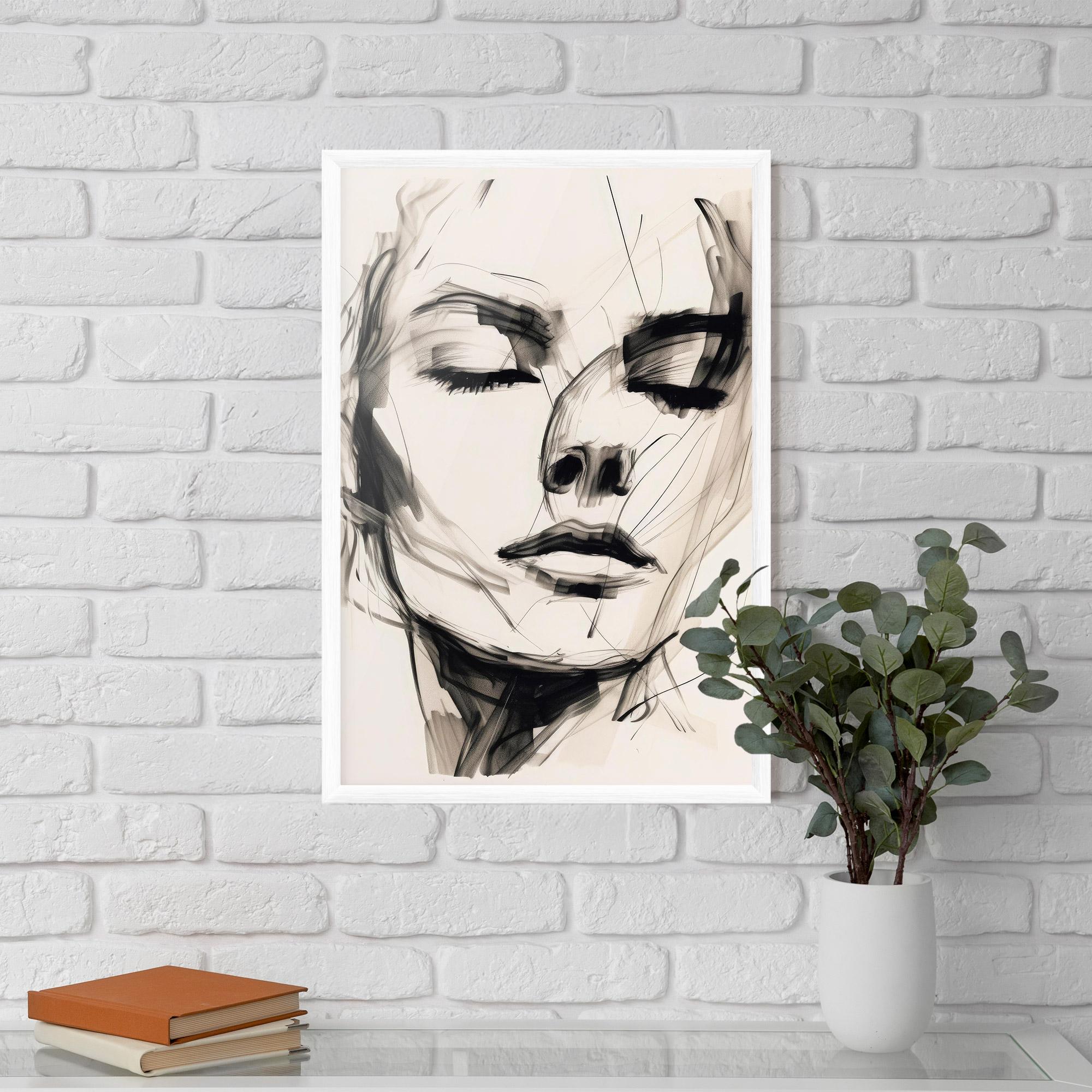 Рамкиран постер Continuous Line Woman mockup 5