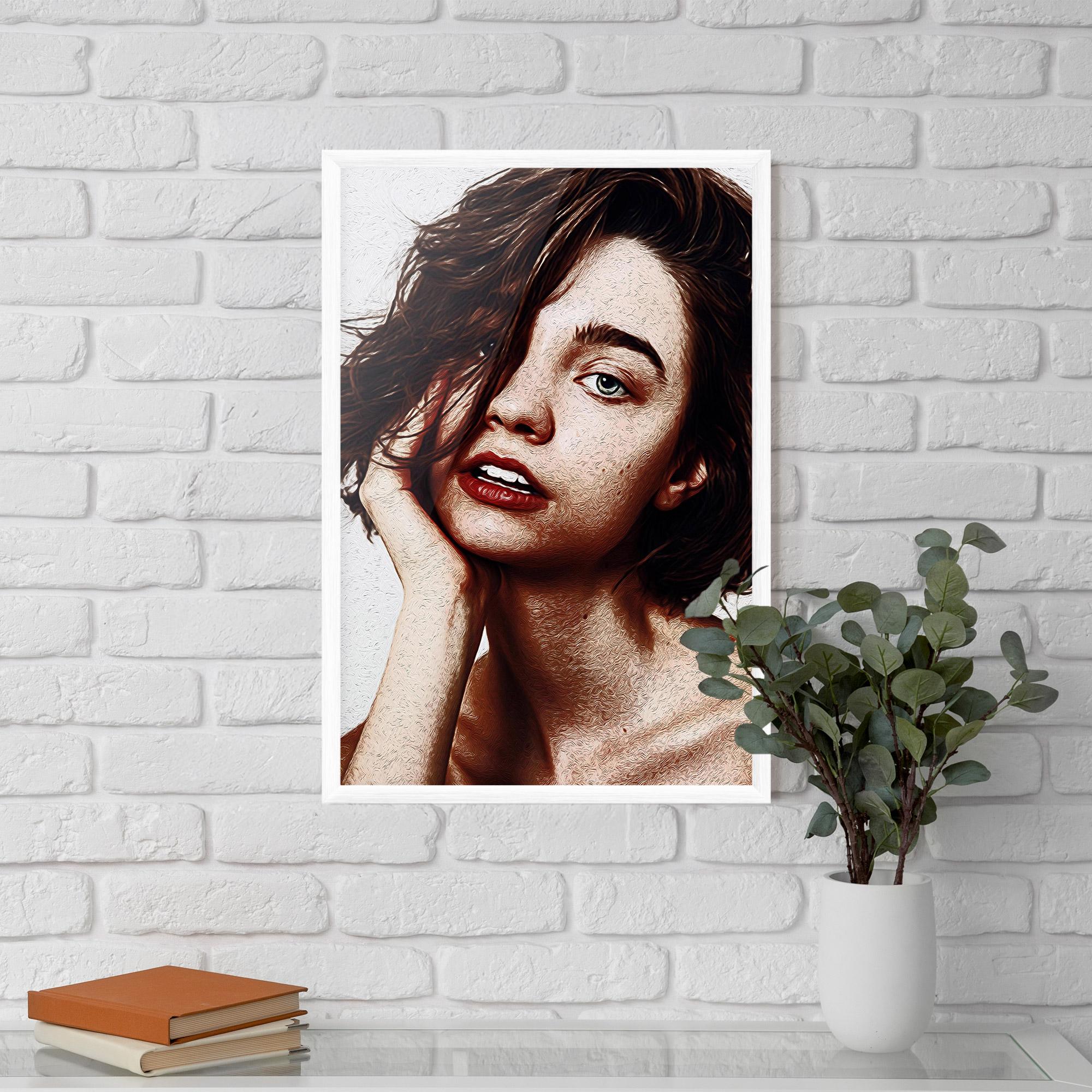 Рамкиран постер Grey Eye Portrait mockup 5