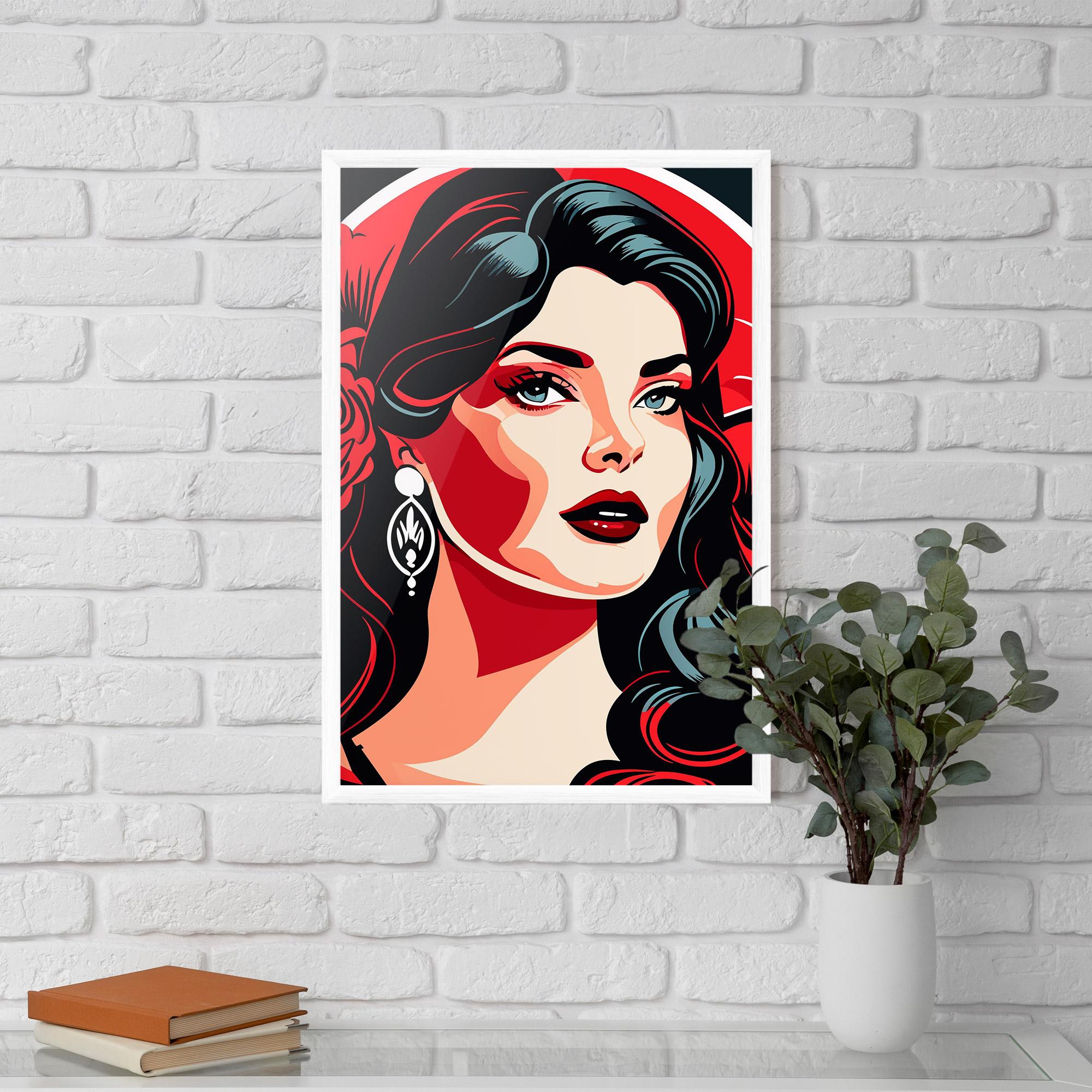 Рамкиран постер Red Light Portrait mockup 5