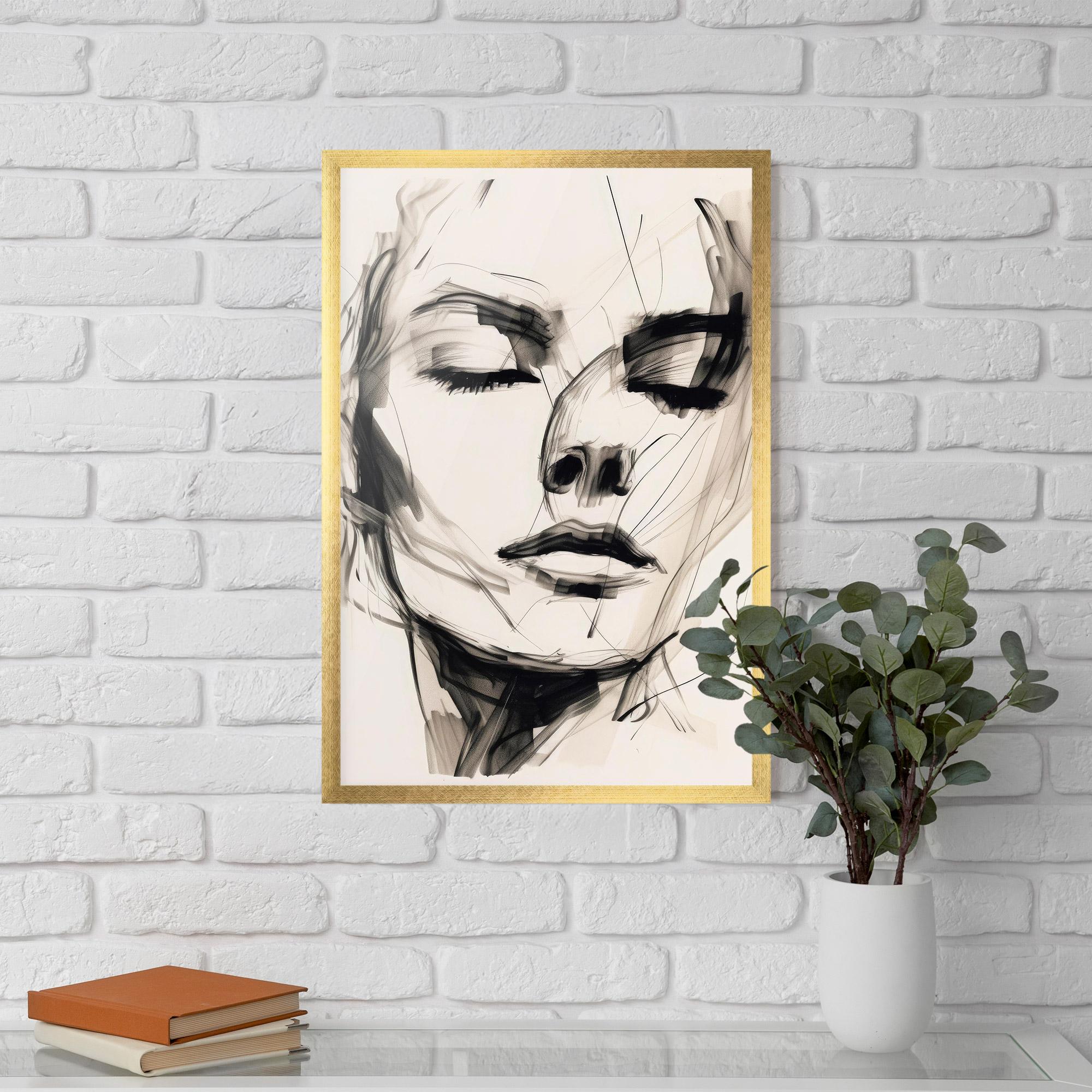 Рамкиран постер Continuous Line Woman mockup 5