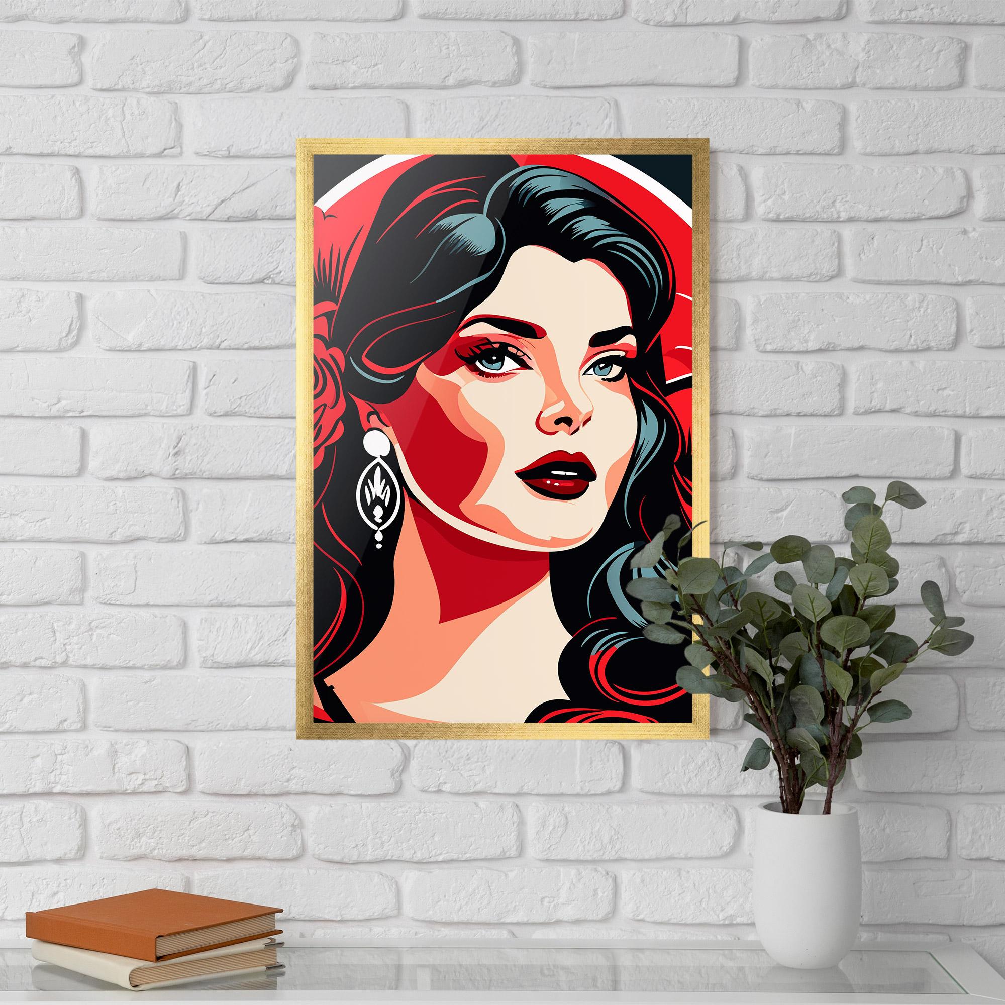 Рамкиран постер Red Light Portrait mockup 5