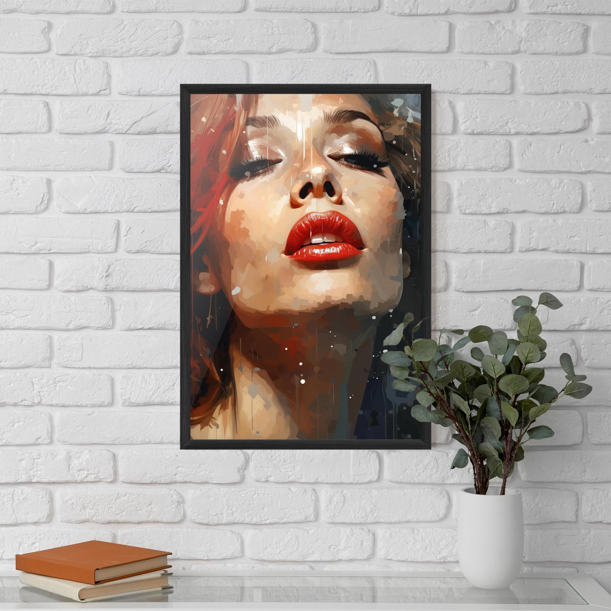 Рамкиран постер Close Up Look Portrait mockup 5