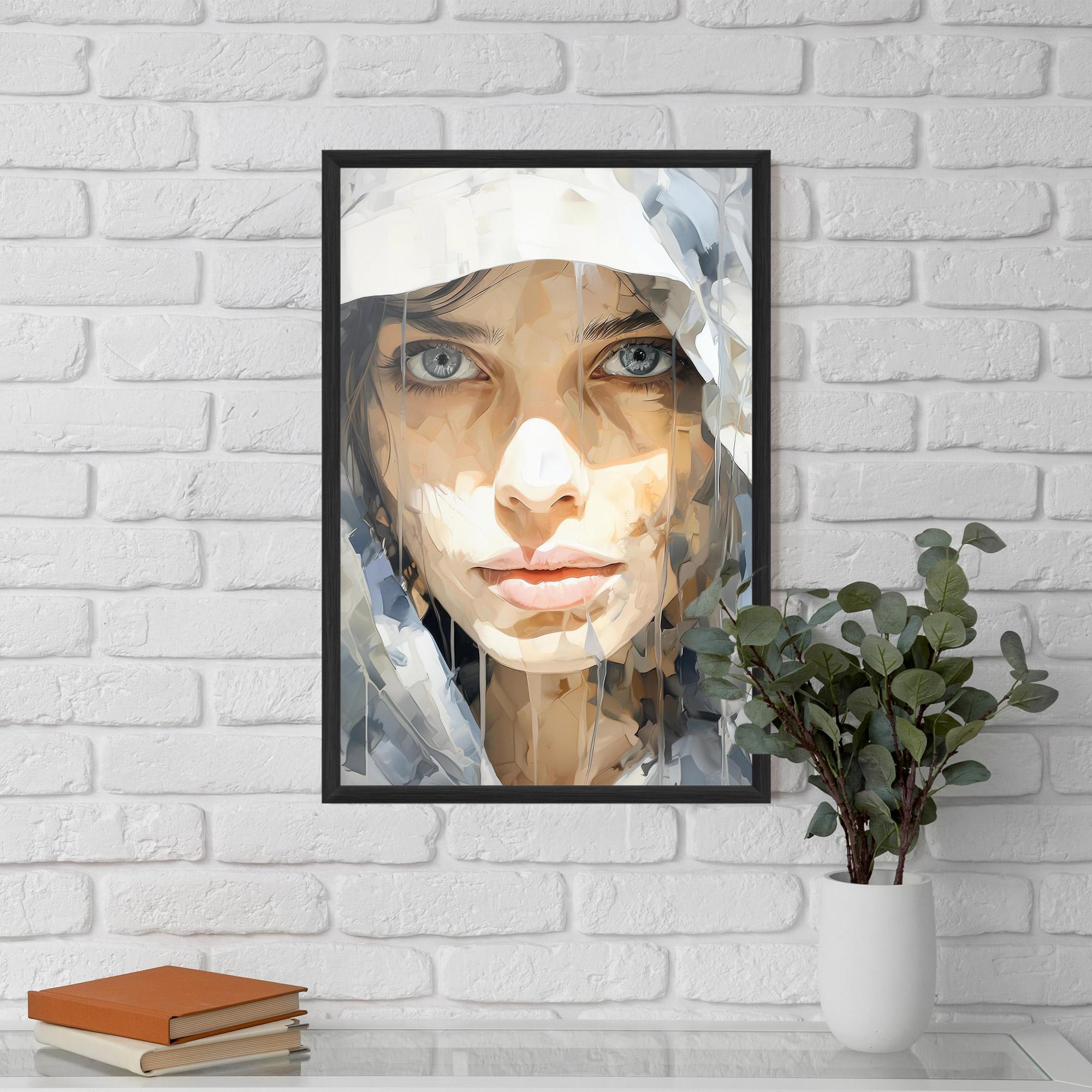 Рамкиран постер Close Up Portrait mockup 5