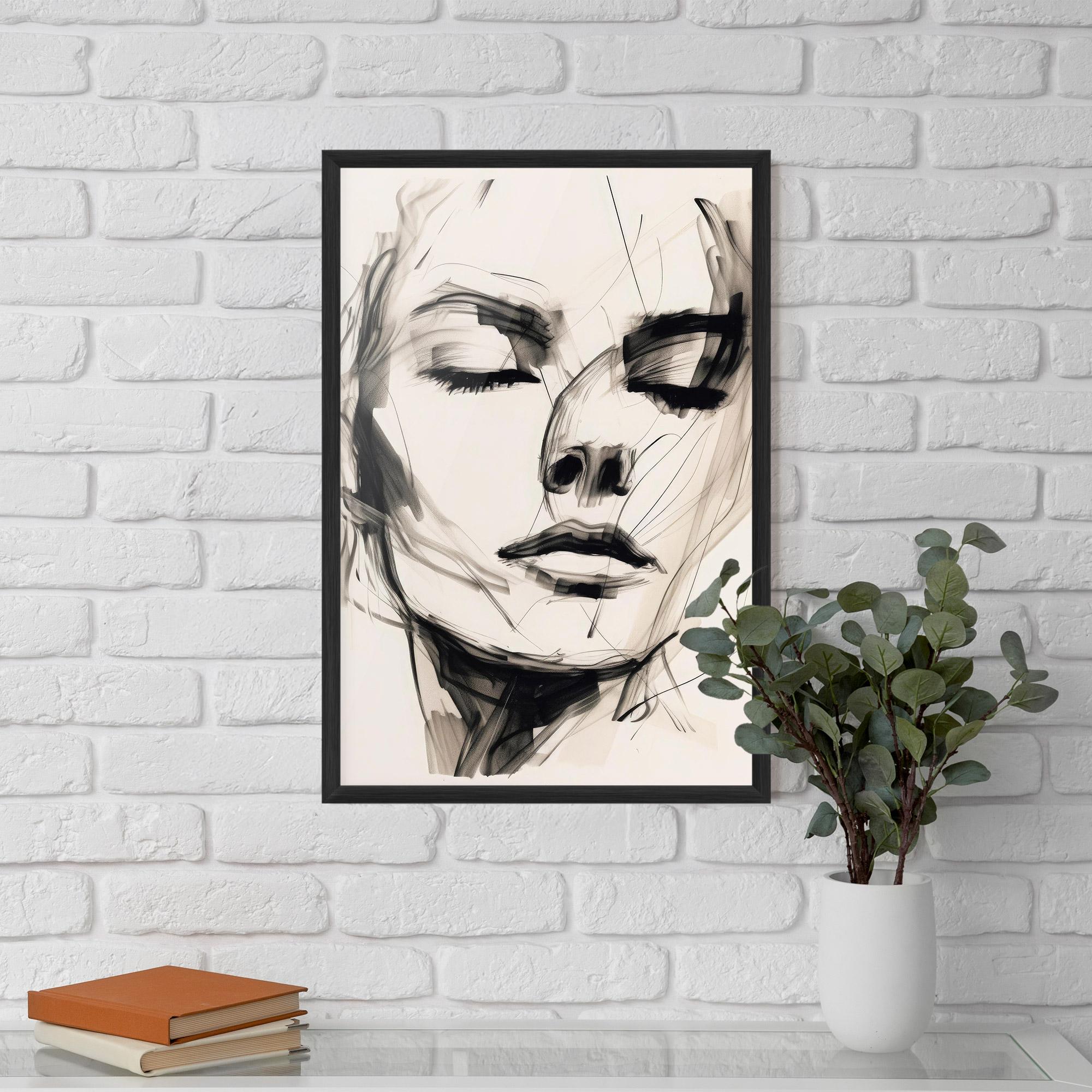 Рамкиран постер Continuous Line Woman mockup 5