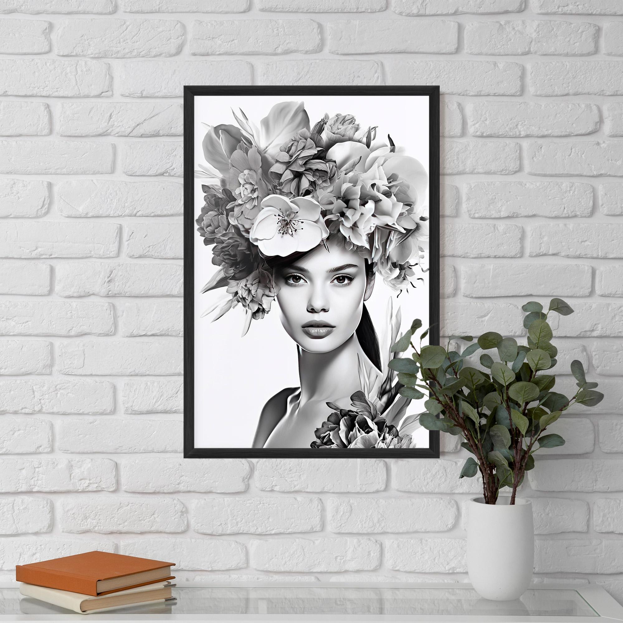 Рамкиран постер Flower Crown Woman mockup 5