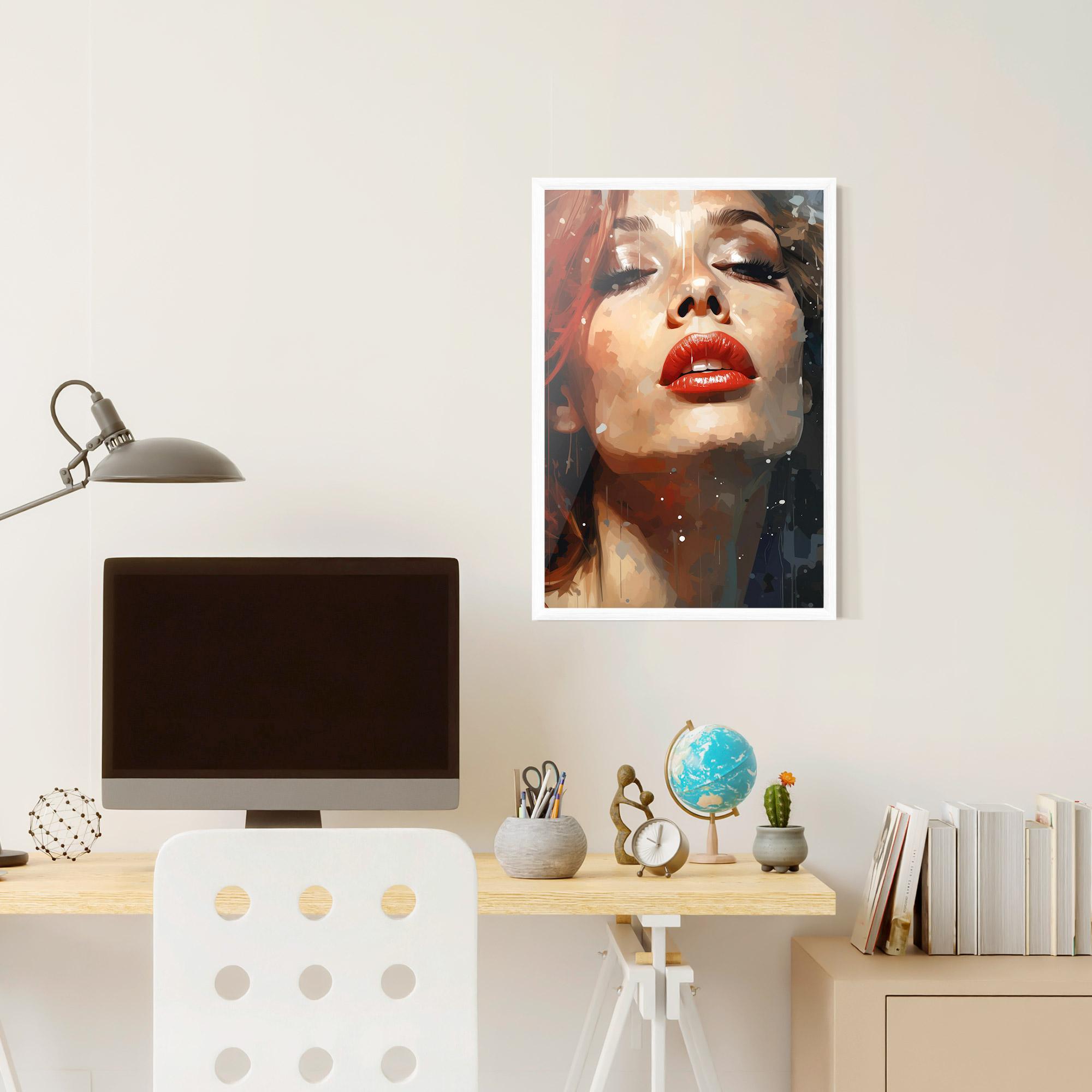 Рамкиран постер Close Up Look Portrait mockup 6