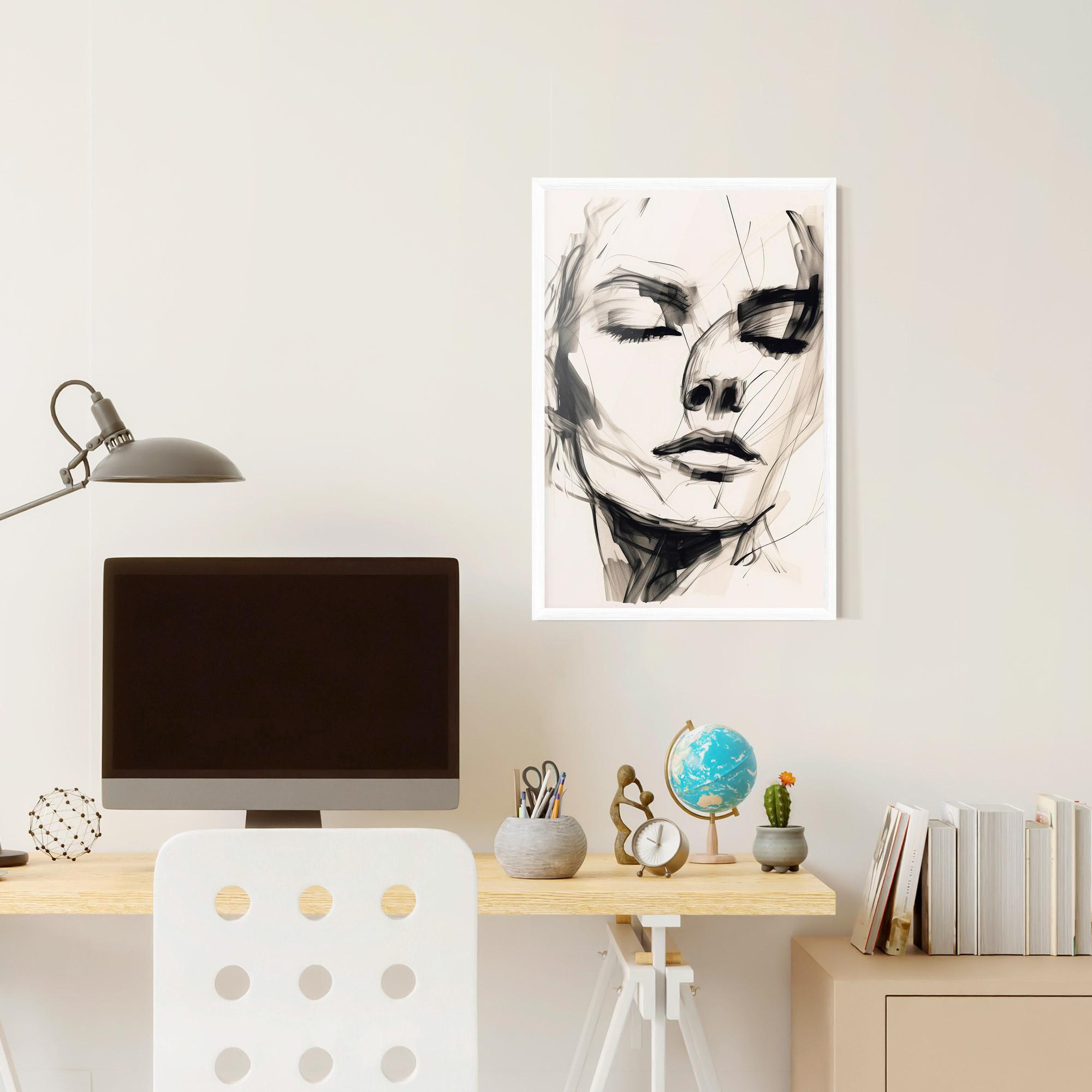 Рамкиран постер Continuous Line Woman mockup 6