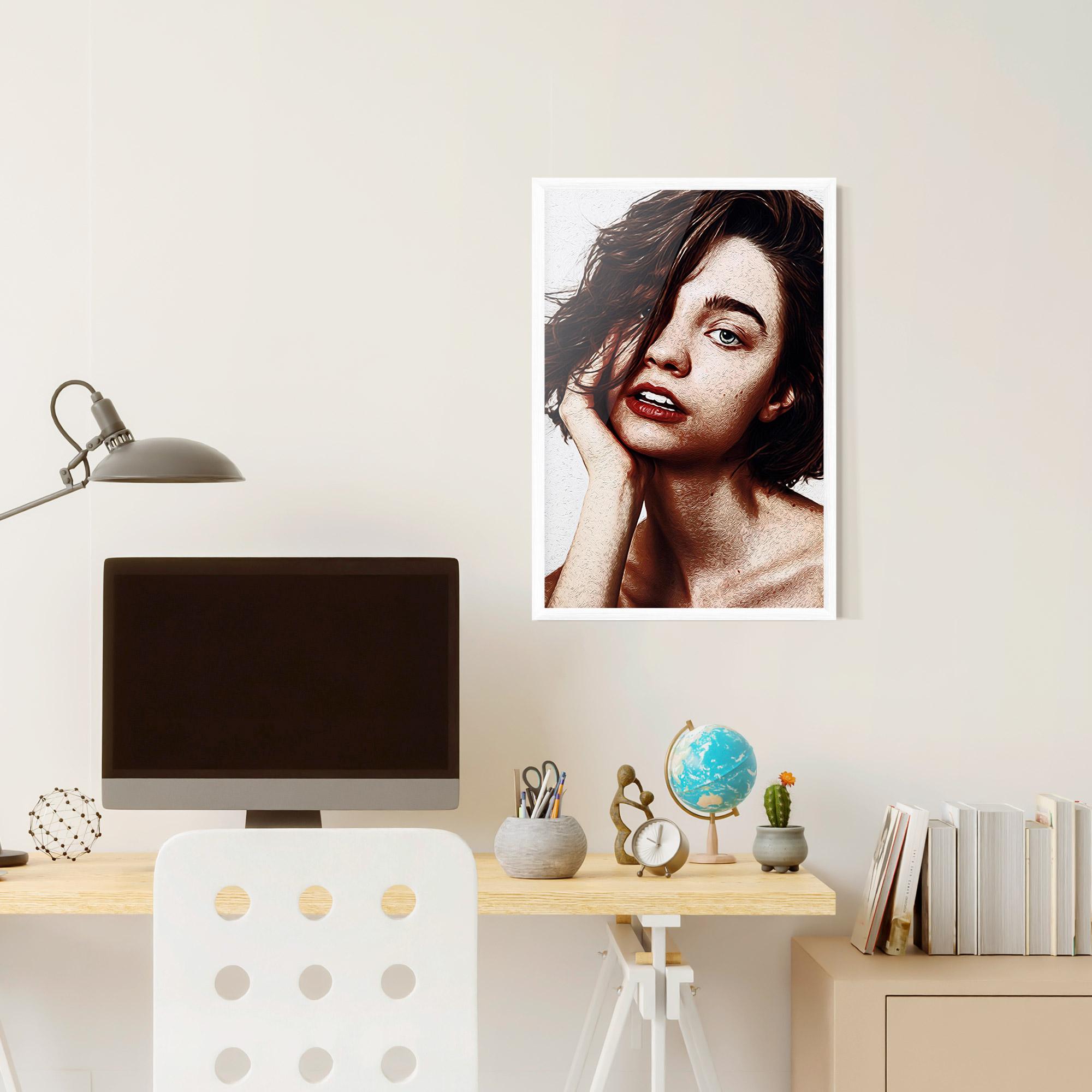 Рамкиран постер Grey Eye Portrait mockup 6