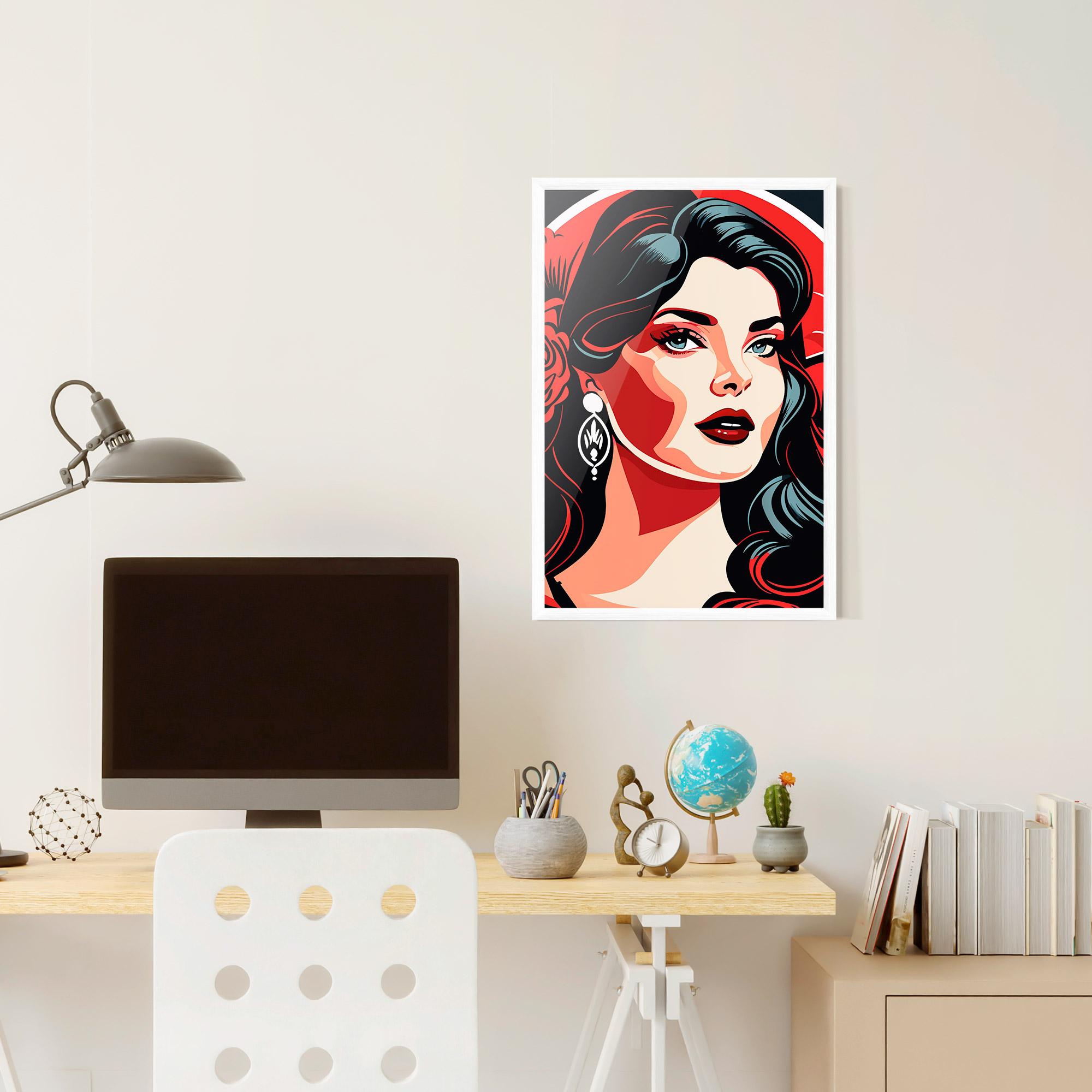 Рамкиран постер Red Light Portrait mockup 6