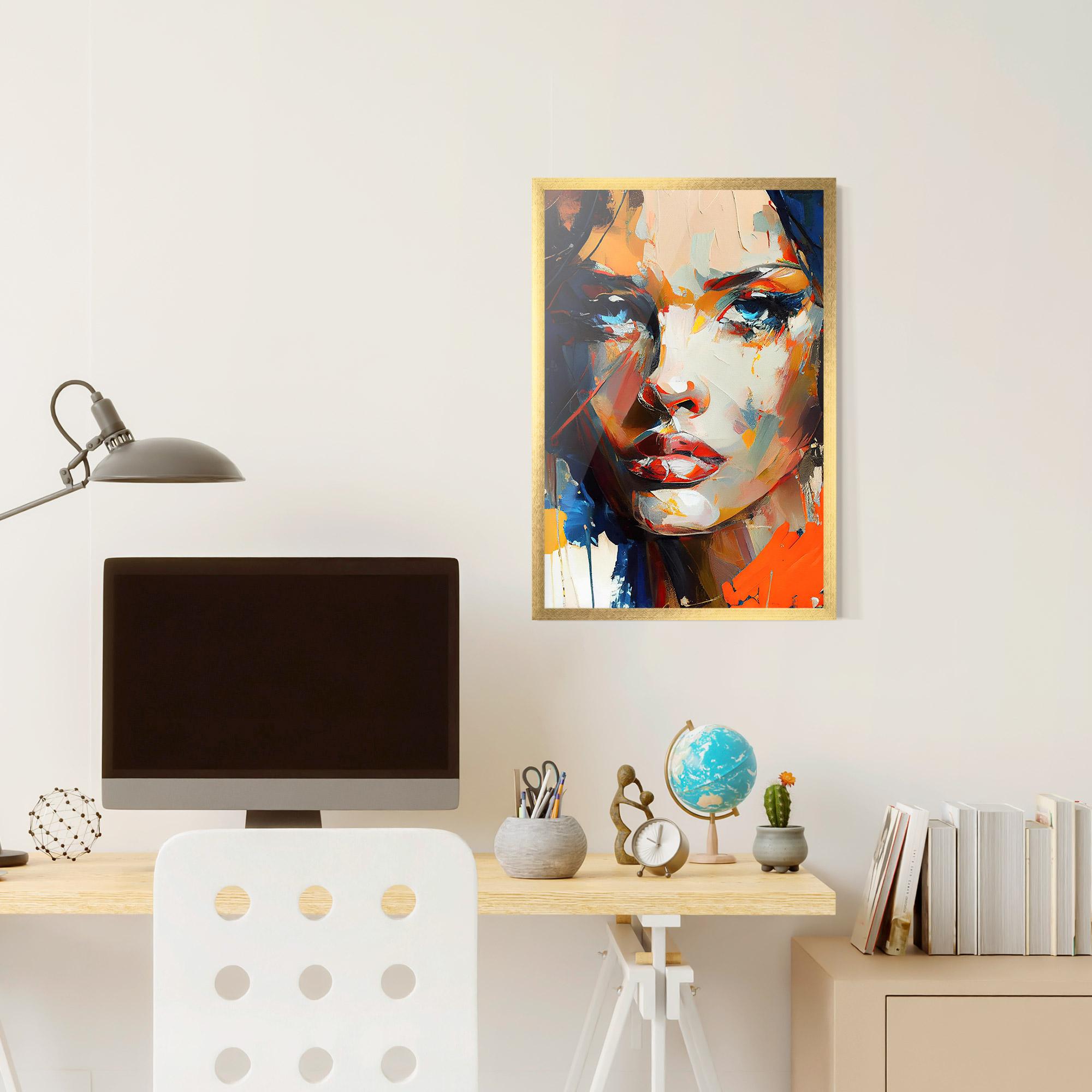 Рамкиран постер Beautiful Brunette Woman mockup 6