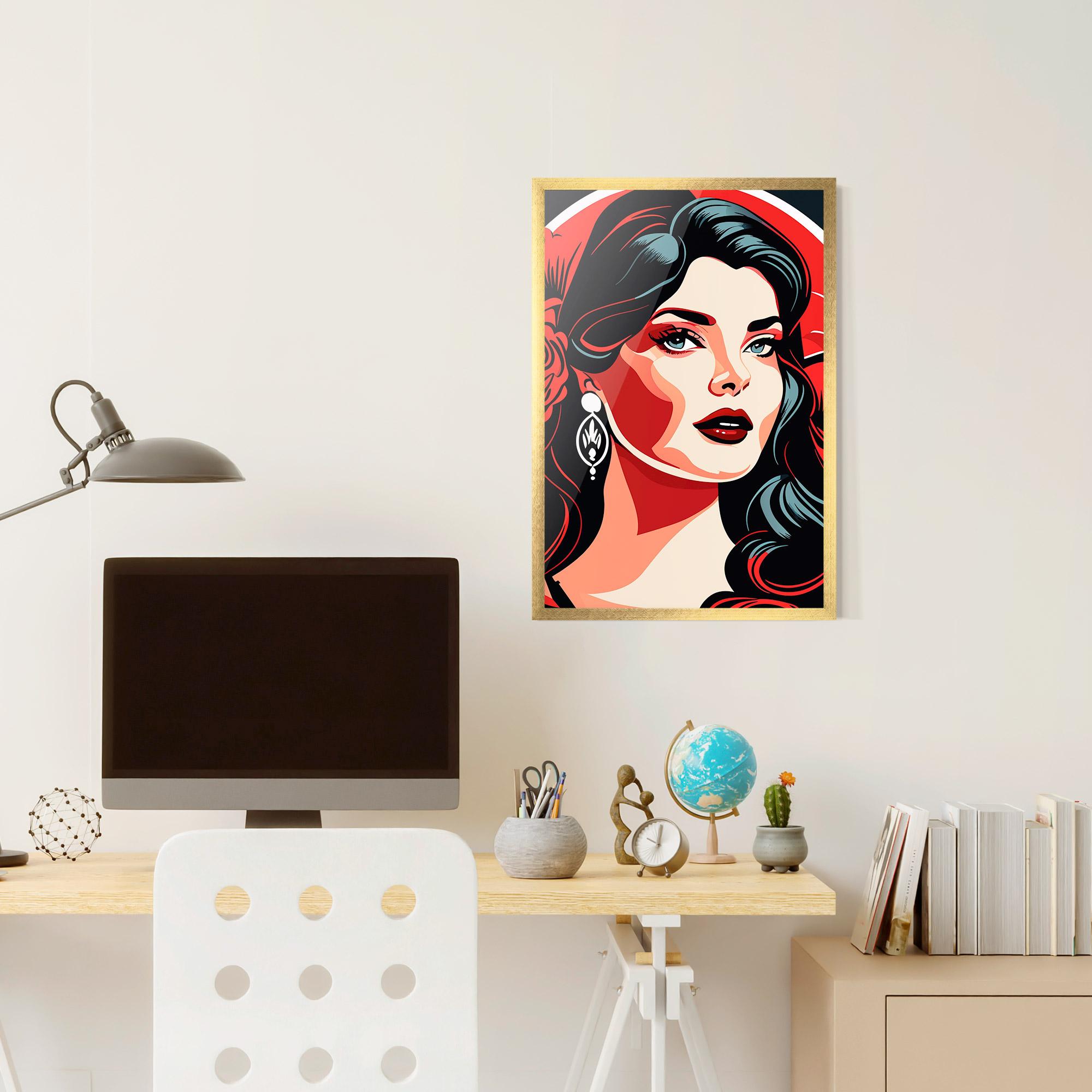 Рамкиран постер Red Light Portrait mockup 6