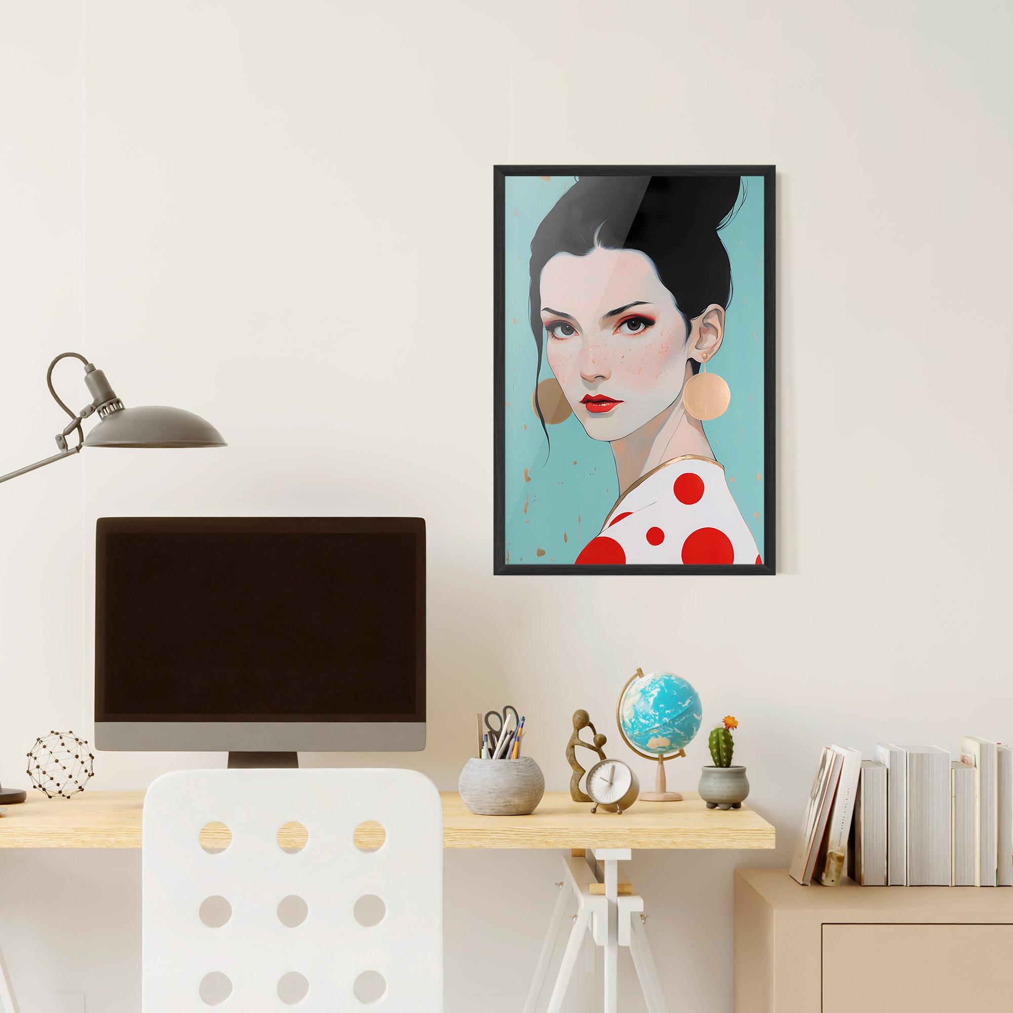 Рамкиран постер Asian Style Portrait mockup 6