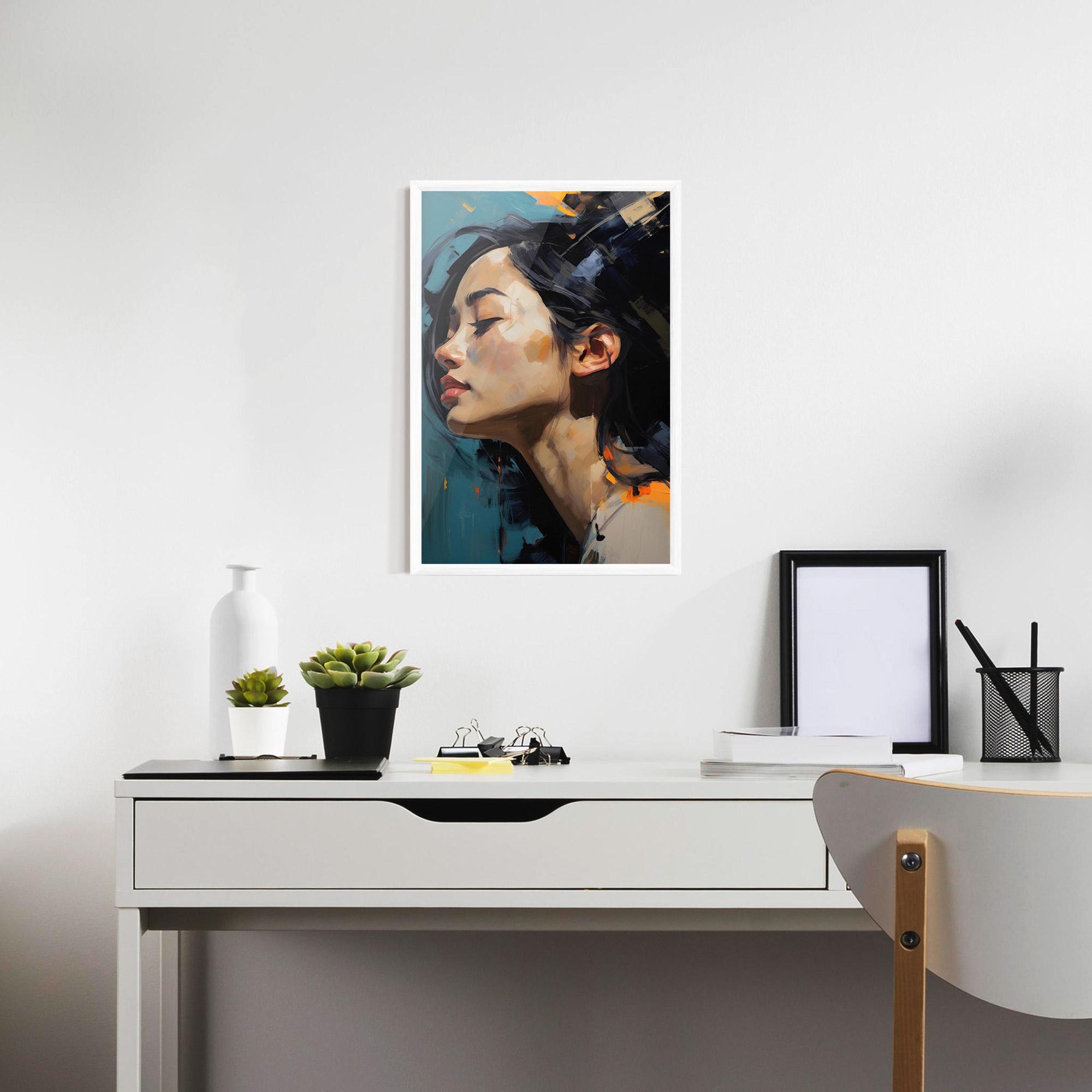 Рамкиран постер Acrylic Asian Portrait mockup 7
