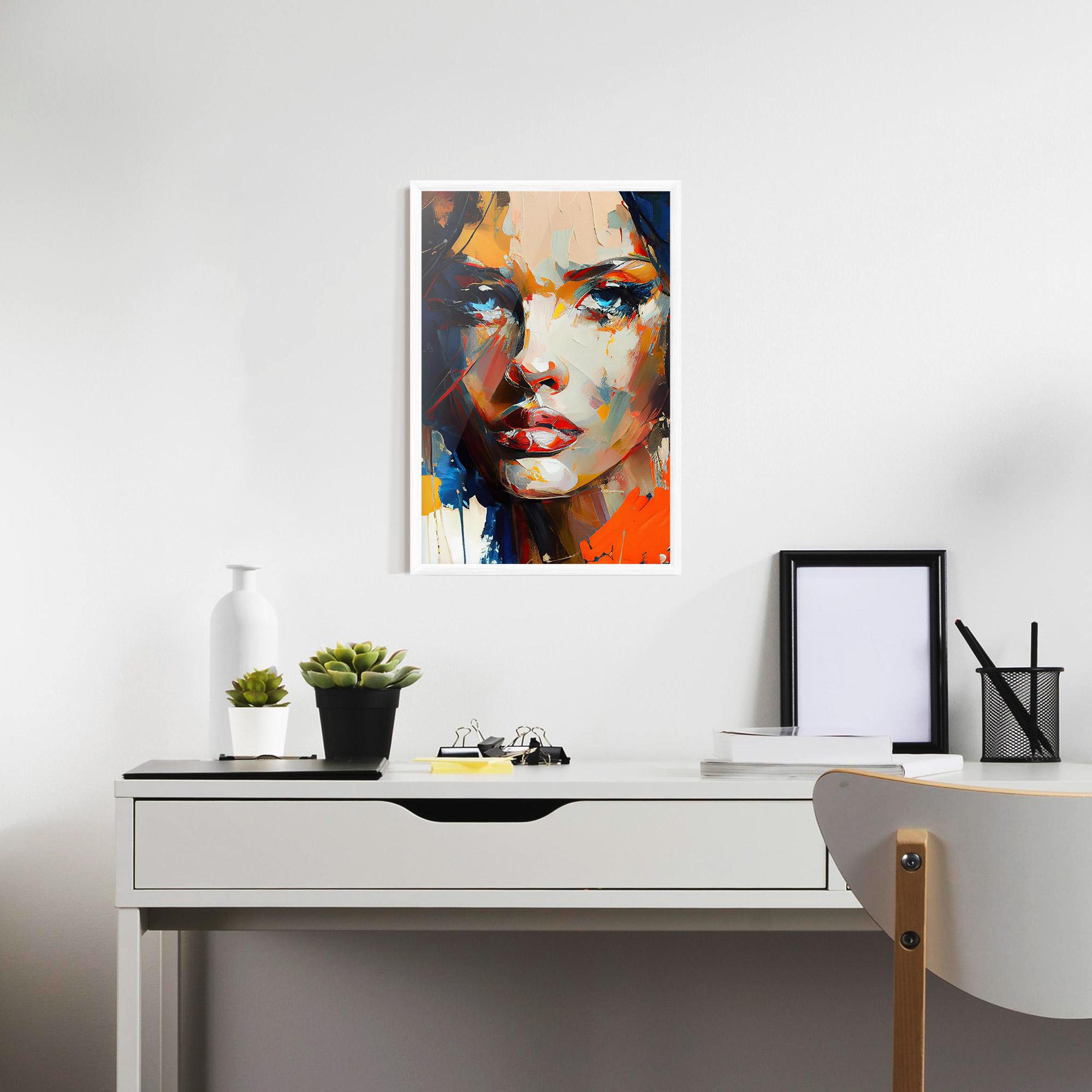 Рамкиран постер Beautiful Brunette Woman mockup 7