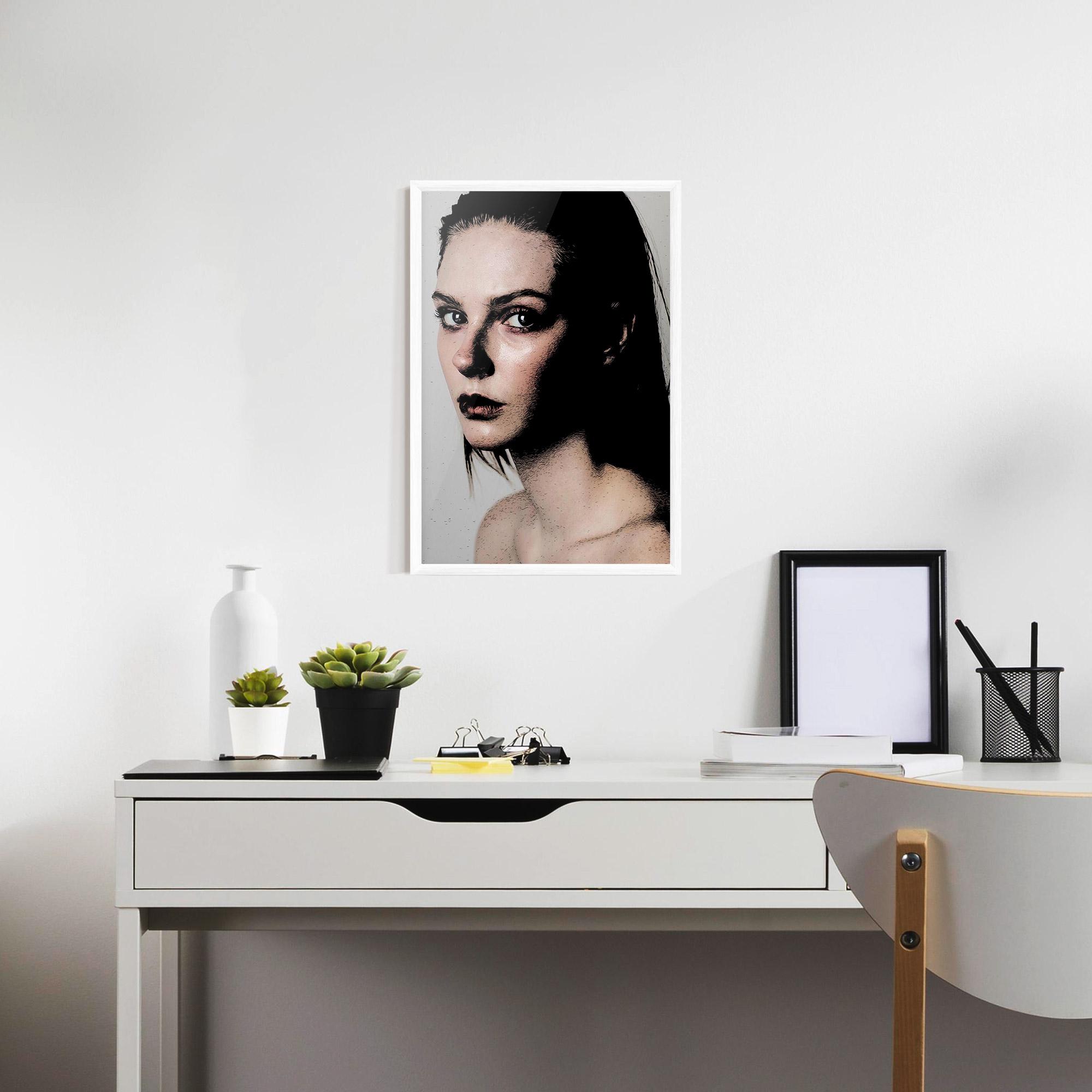 Рамкиран постер Big Eyes Portrait mockup 7