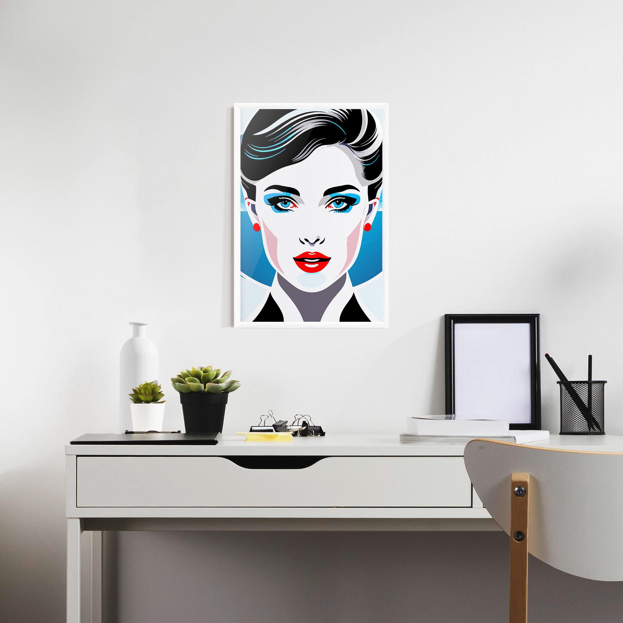 Рамкиран постер Smart Woman Portrait mockup 7