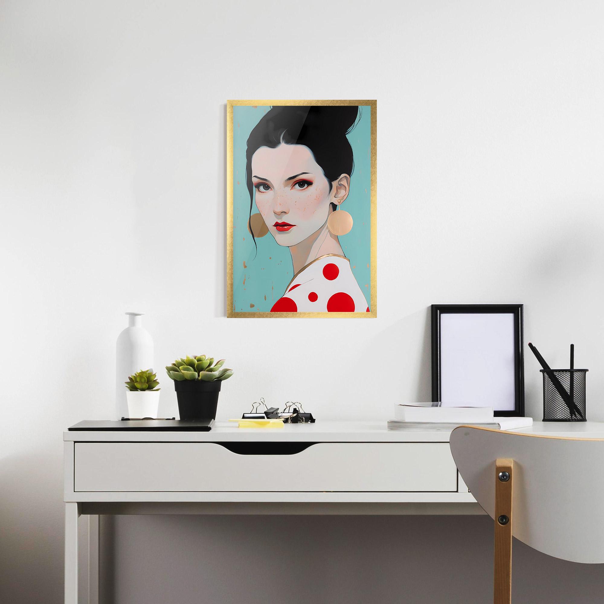 Рамкиран постер Asian Style Portrait mockup 7