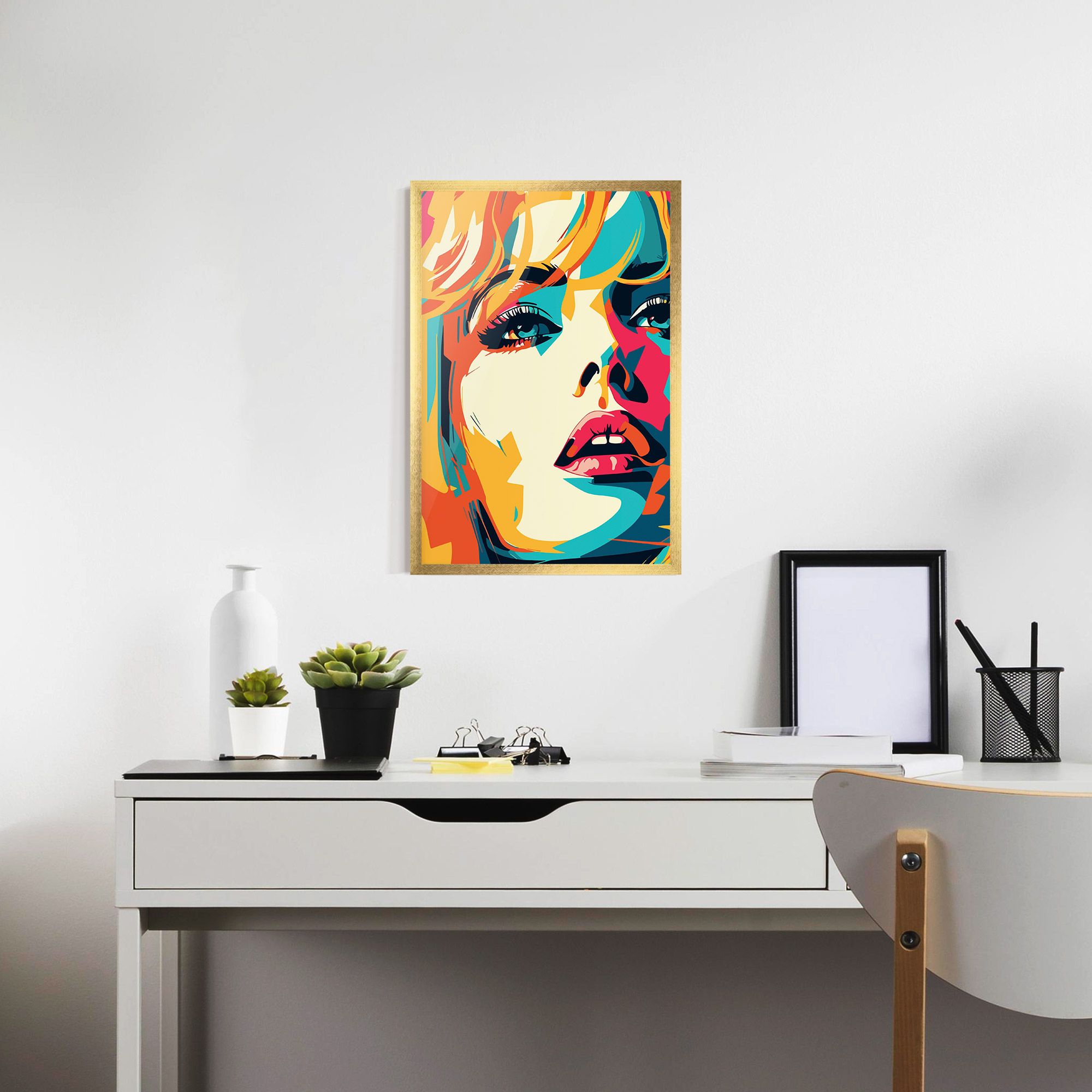 Blonde Girl Portrait mockup 7