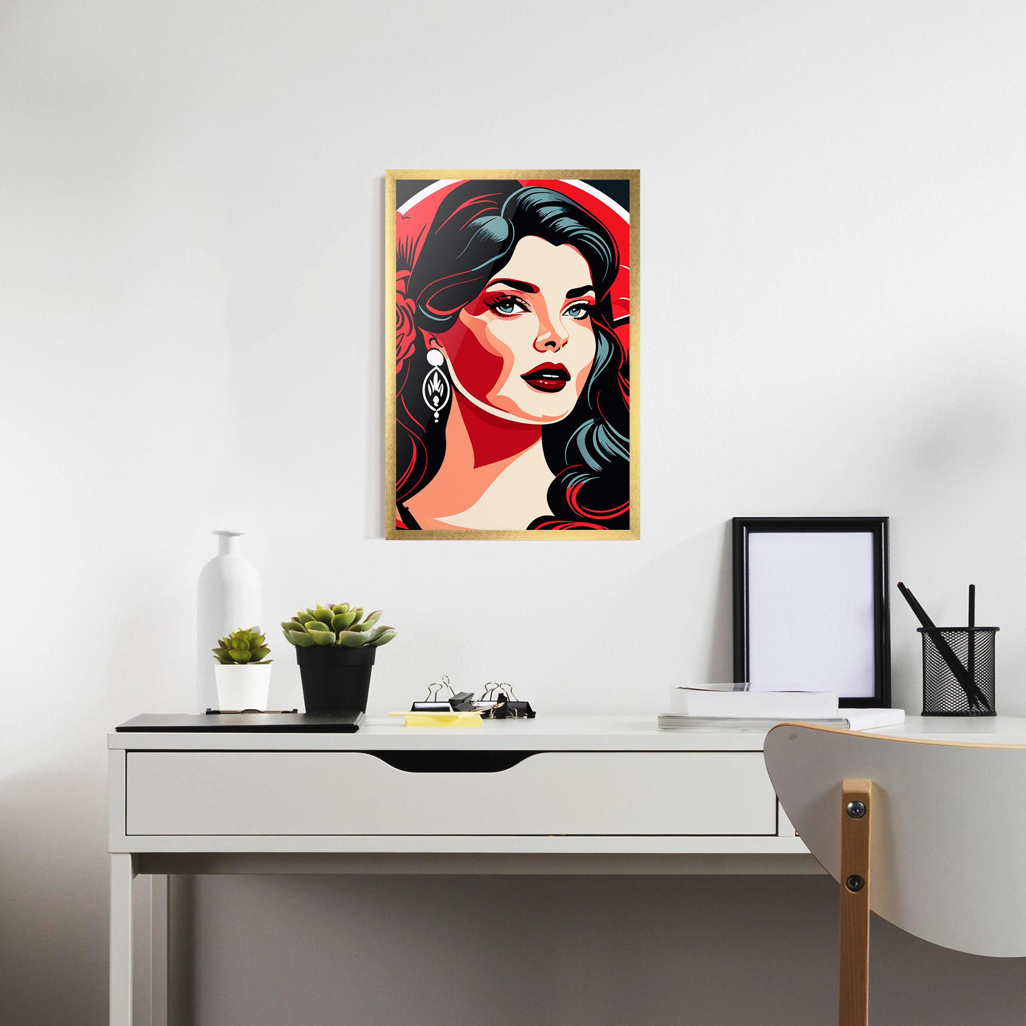 Рамкиран постер Red Light Portrait mockup 7