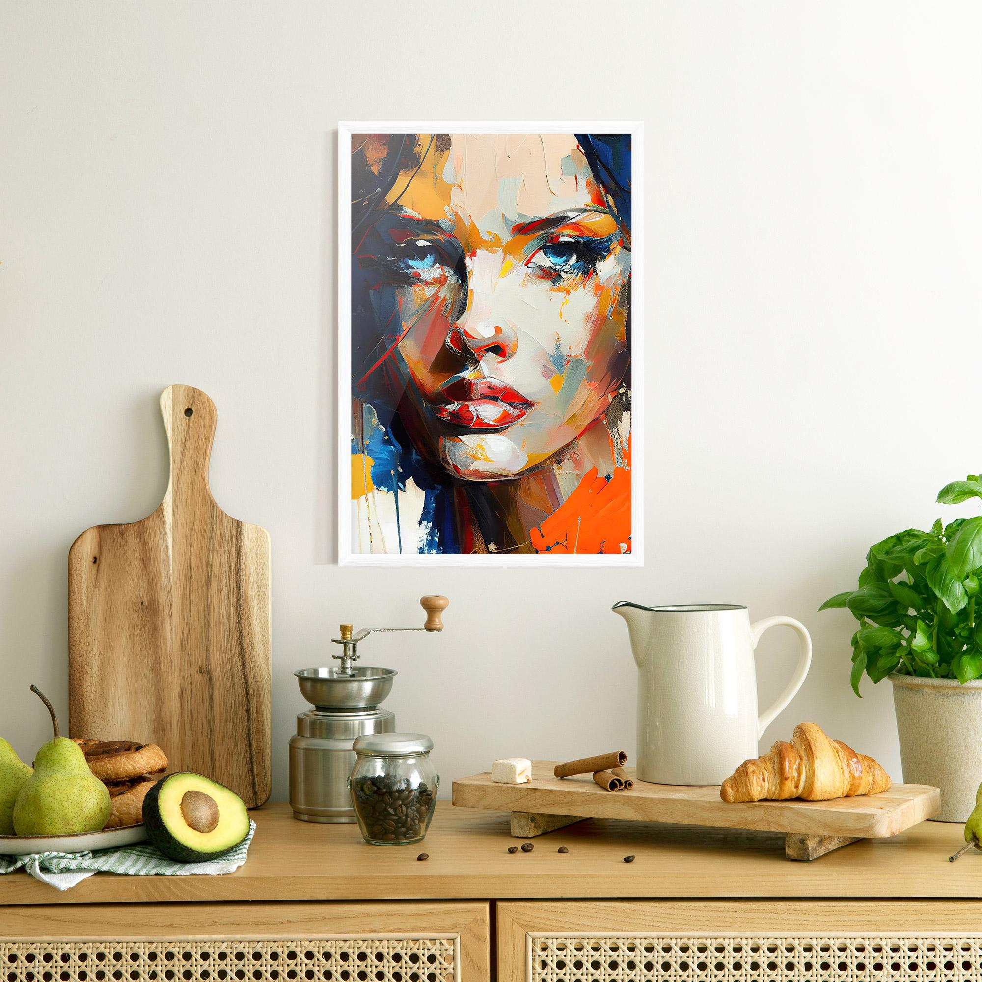 Рамкиран постер Beautiful Brunette Woman mockup 8