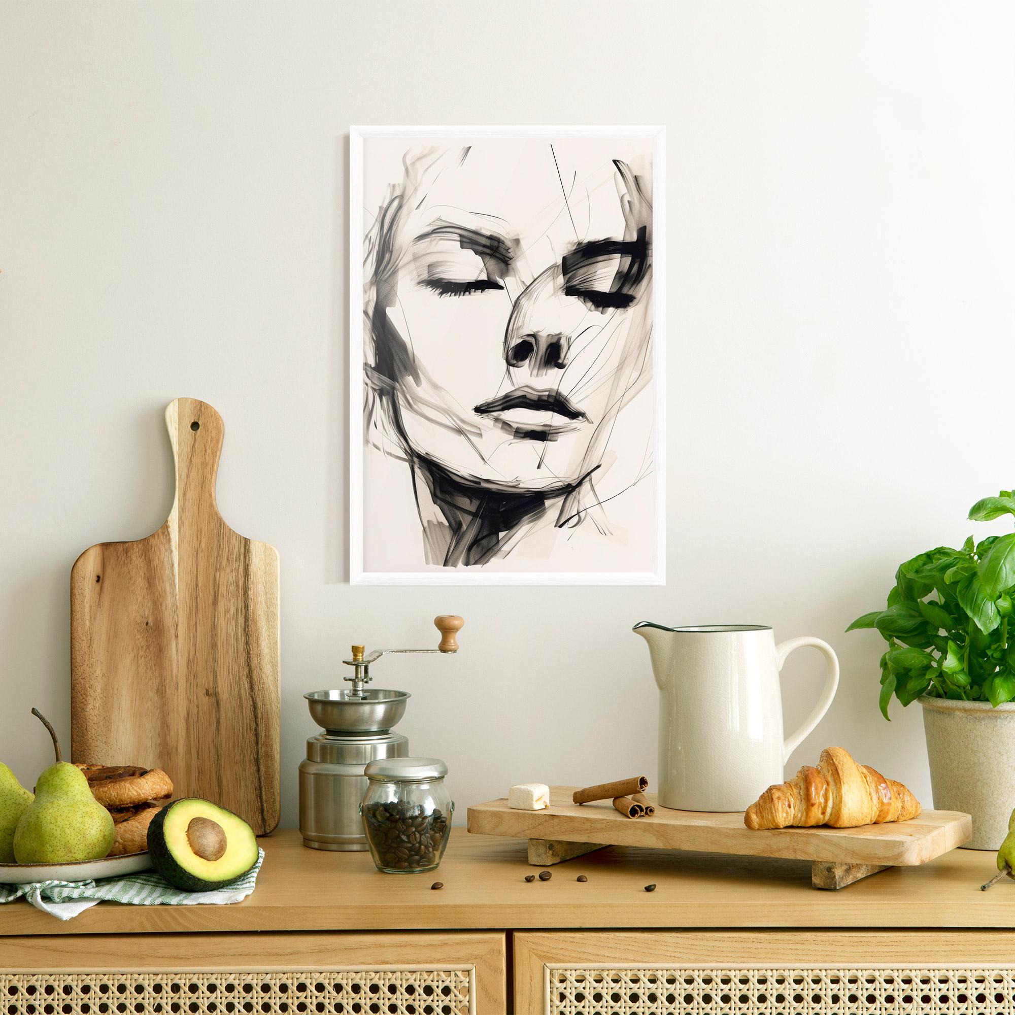 Рамкиран постер Continuous Line Woman mockup 8