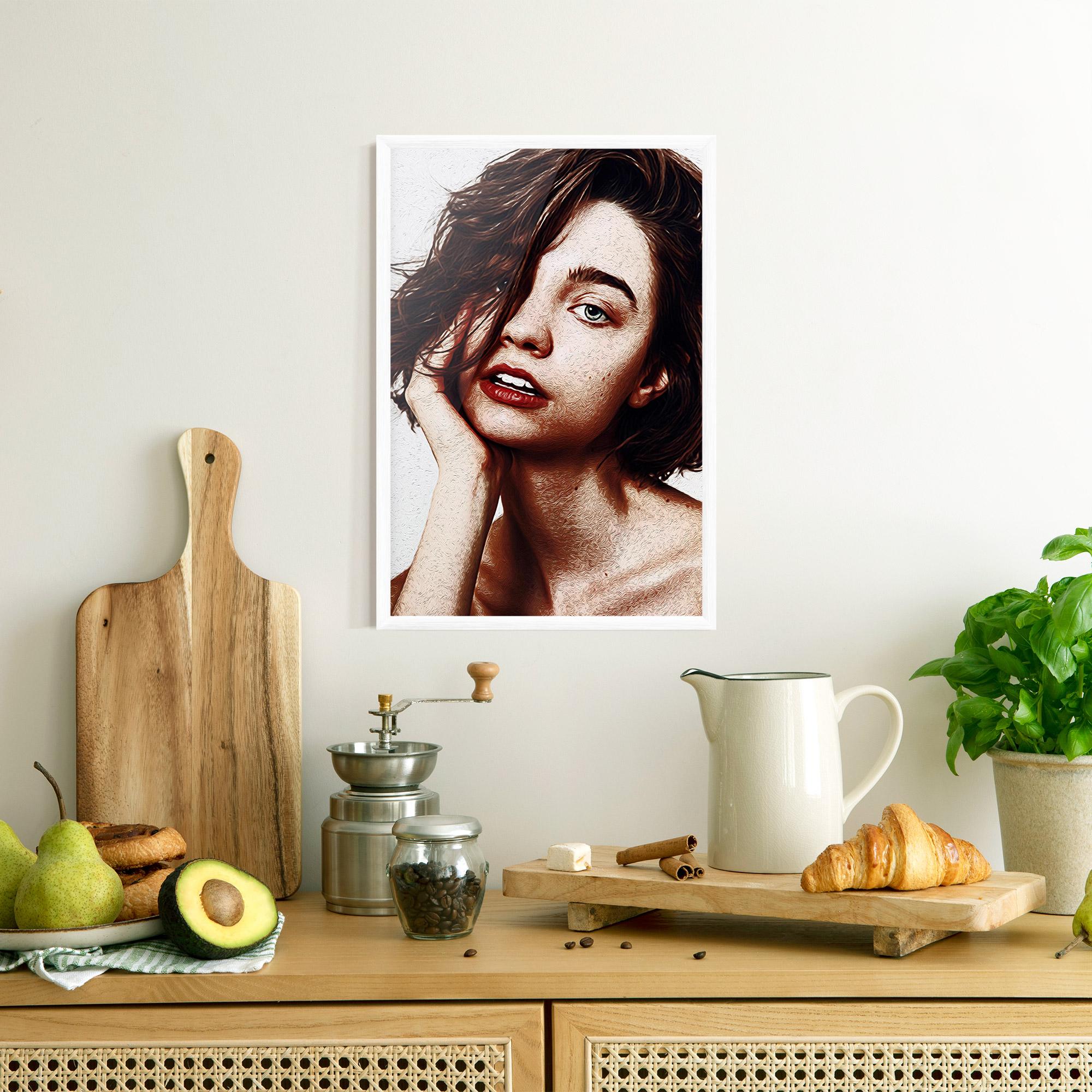 Рамкиран постер Grey Eye Portrait mockup 8