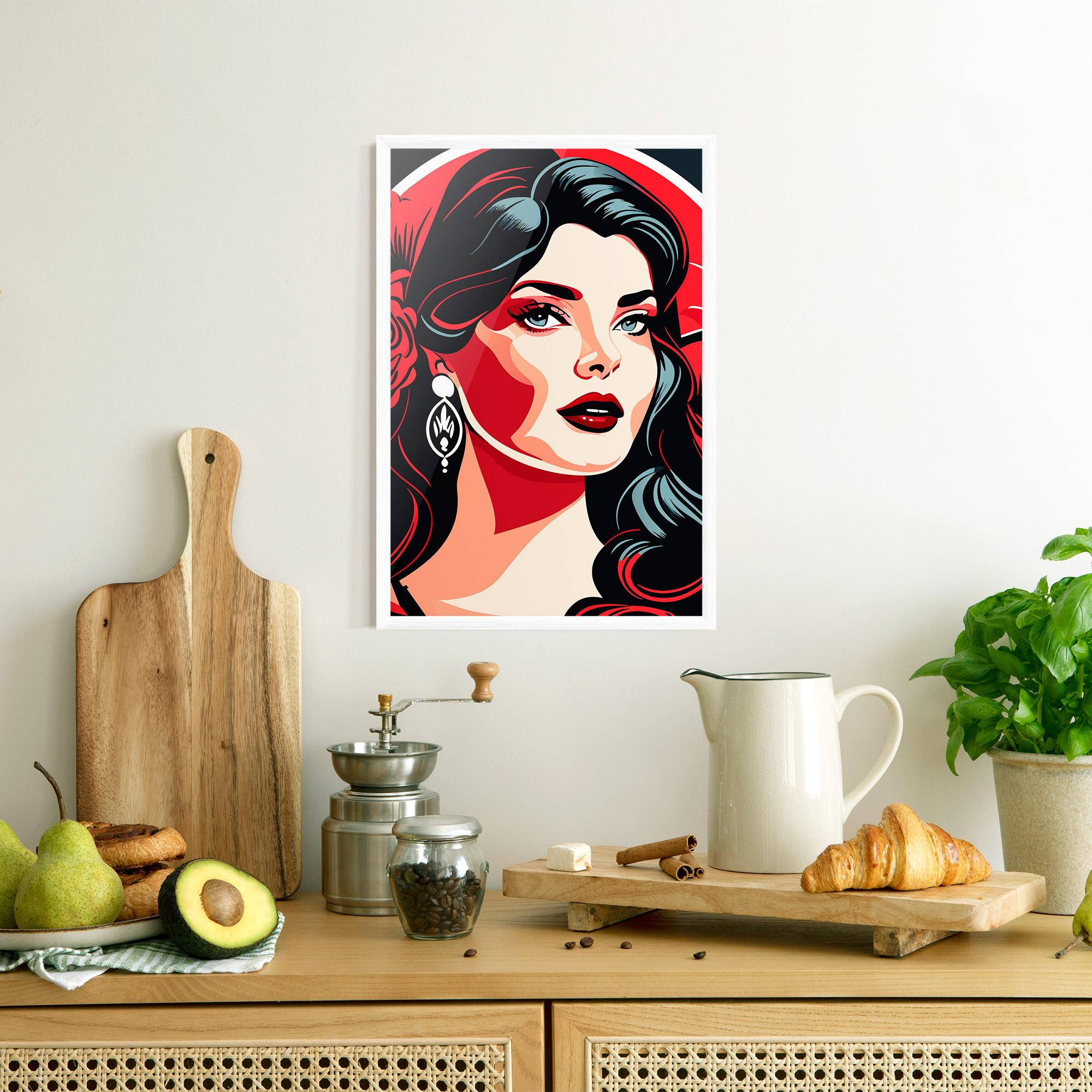 Рамкиран постер Red Light Portrait mockup 8