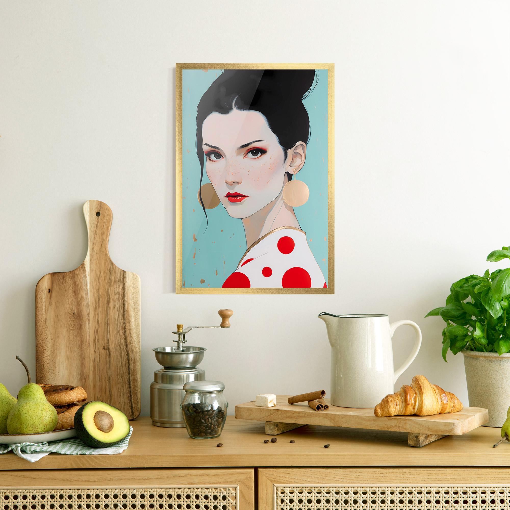 Рамкиран постер Asian Style Portrait mockup 8